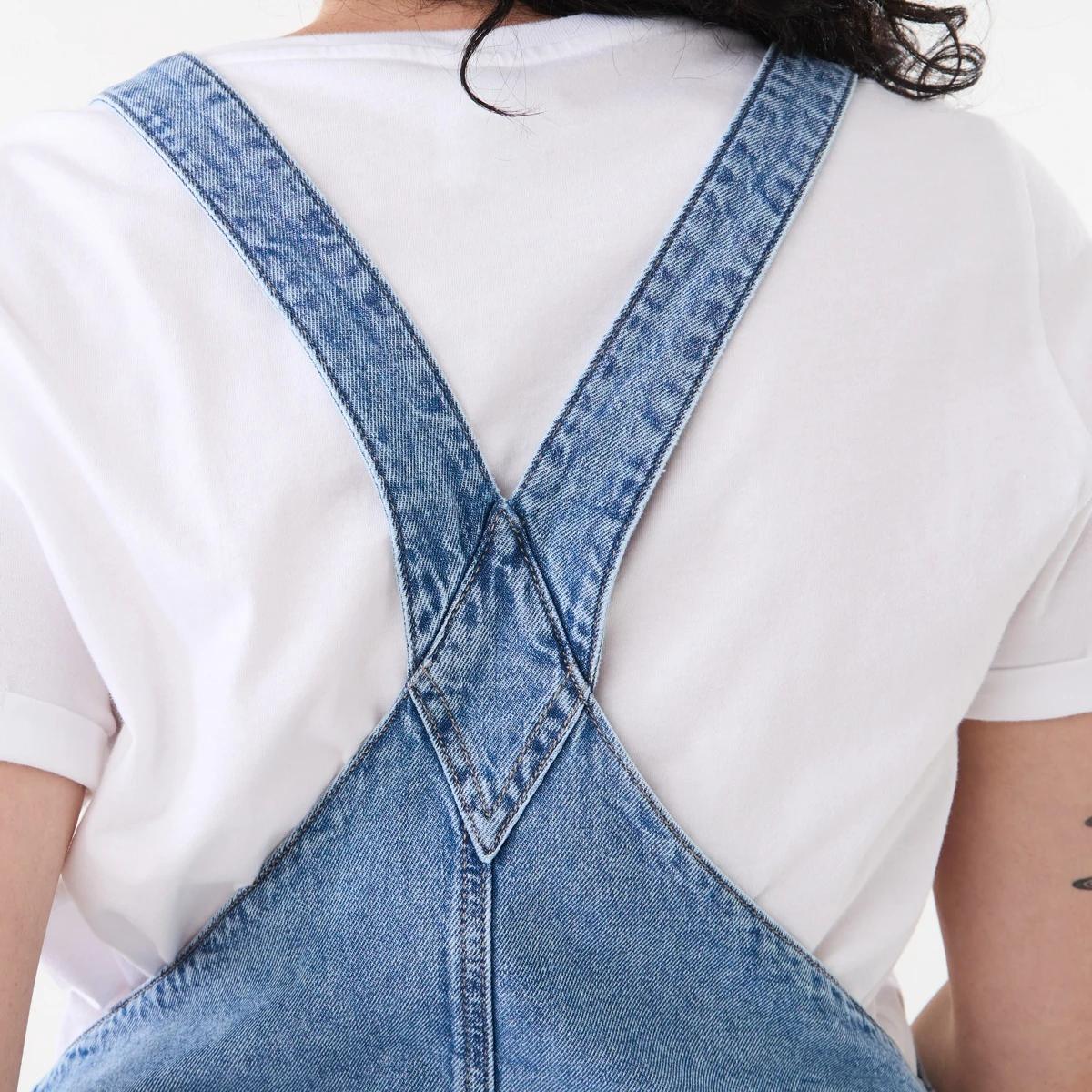 4 Sleeveless Cargo Dungarees Mid Wash, 4 of 9