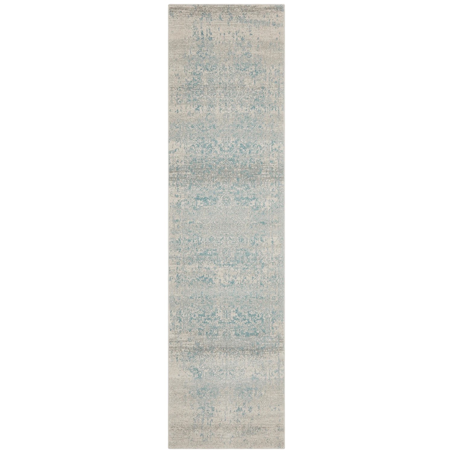 1 Common Ground Rugs Encore 253 400x80cm - Large Runner Power Loomed Pet Friendly Rug - Blue, 1 of 7