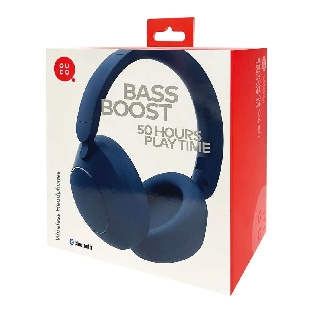 8 Qudo Wireless Bass Boost Headphones Navy, 8 of 8