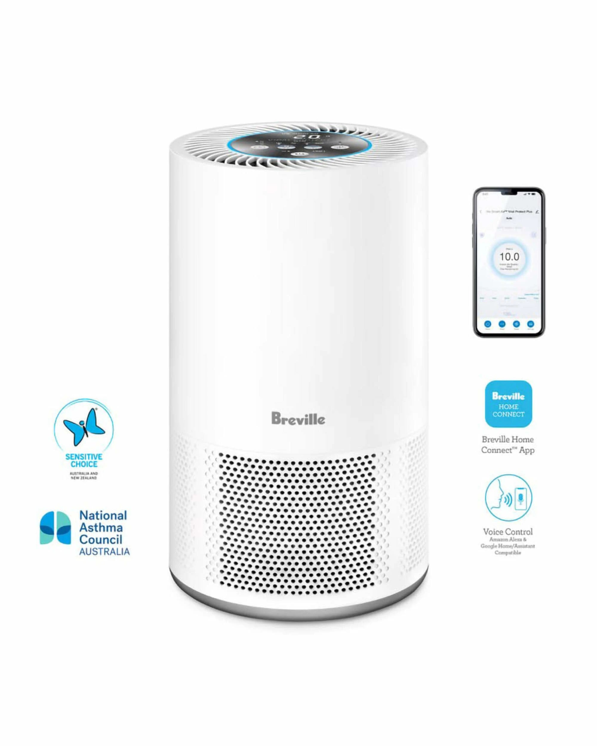 2 Breville The Smart Air Viral Protect Plus Purifier - WHITE, 2 of 5