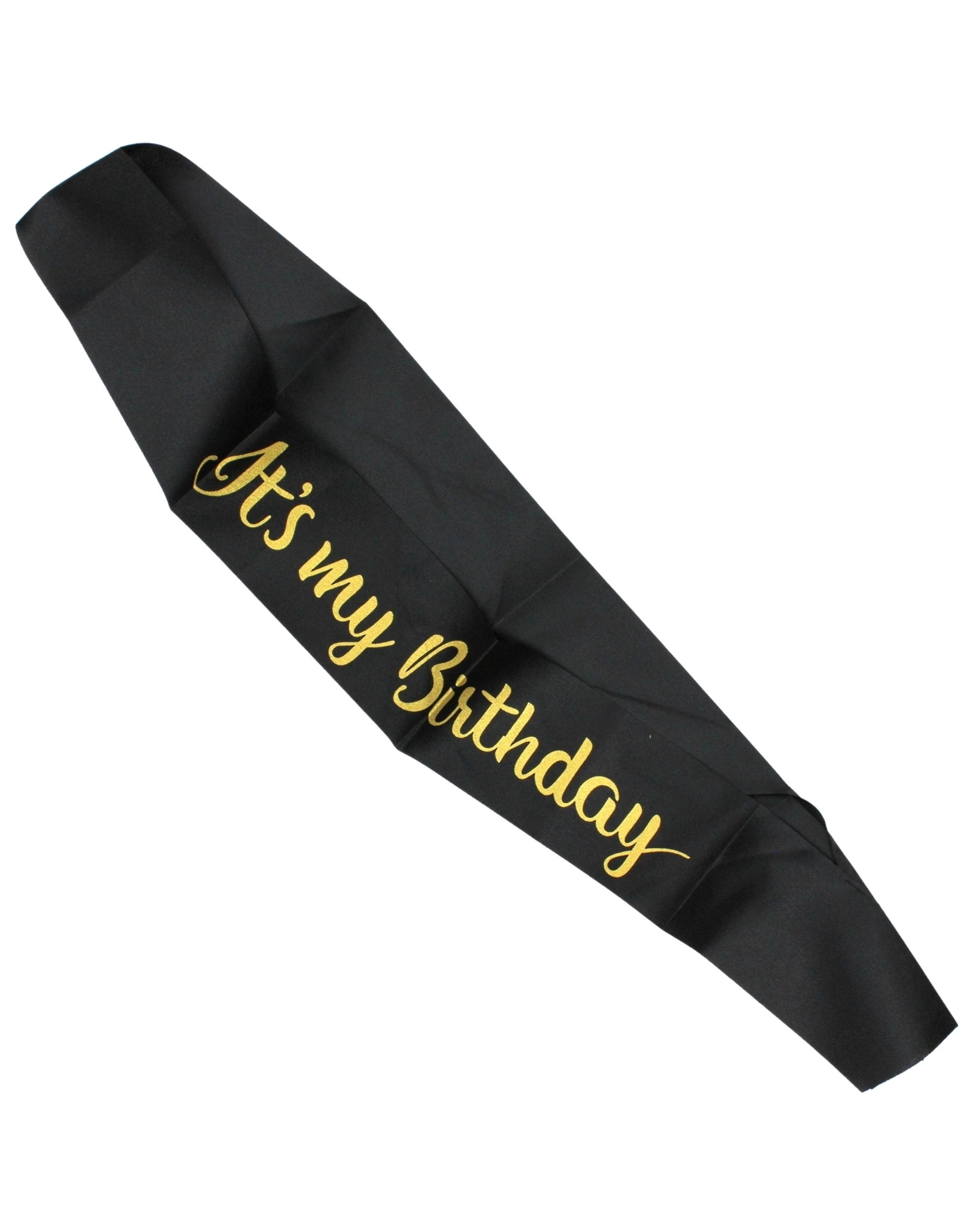 2 JD Party It's My Birthday Satin Sash - Black, 2 of 2