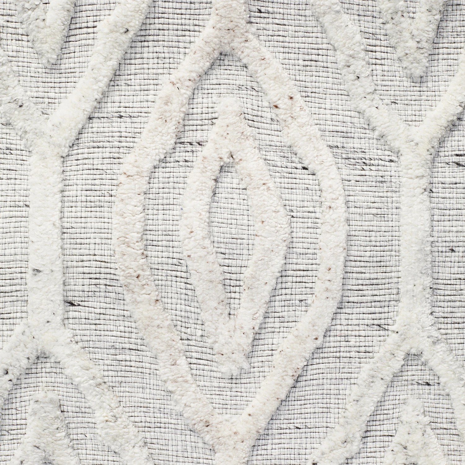 6 Common Ground Rugs Tableau 5050 400x300cm - Extra Extra Large Hand Loomed Wool Floor Rug - White, 6 of 7