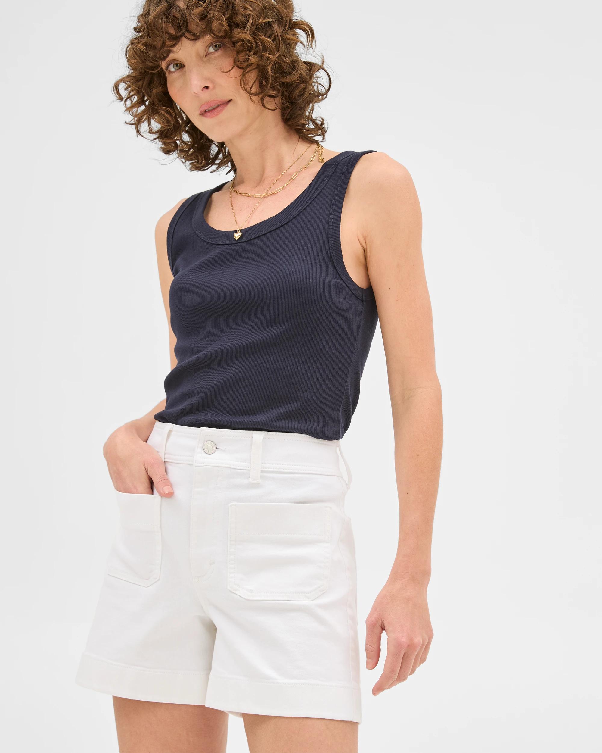 1 Target Denim Shorts - Mila WHITE, 1 of 6