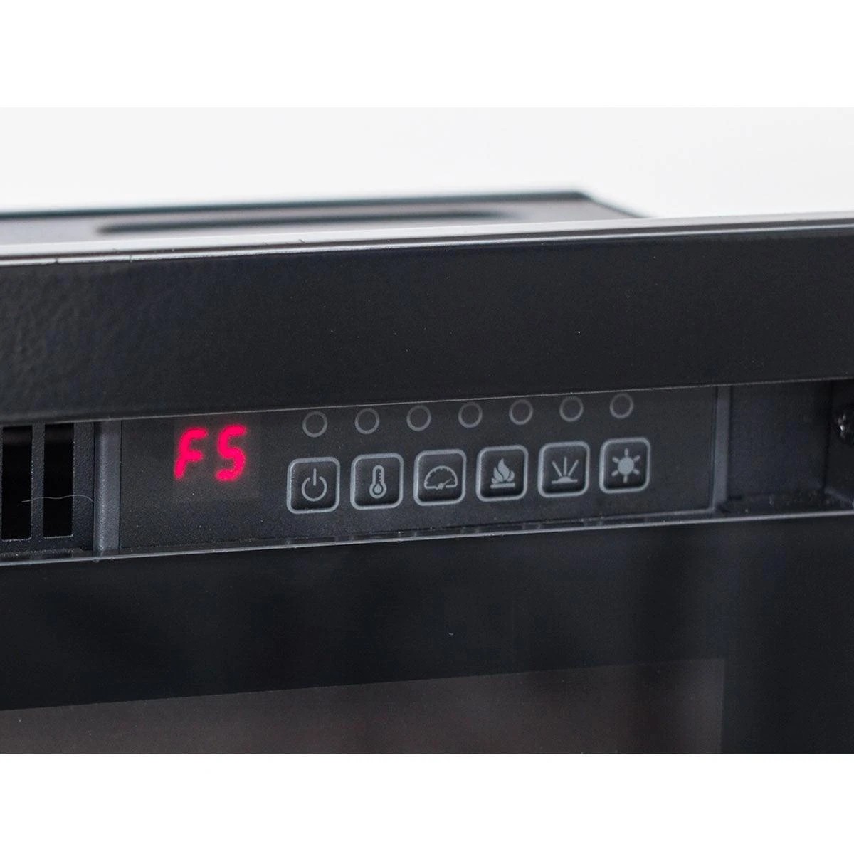 6 Moda Living Concerto 60 inch Electric Fireplace Insert with Eton White Mantel Suite - White, 6 of 6