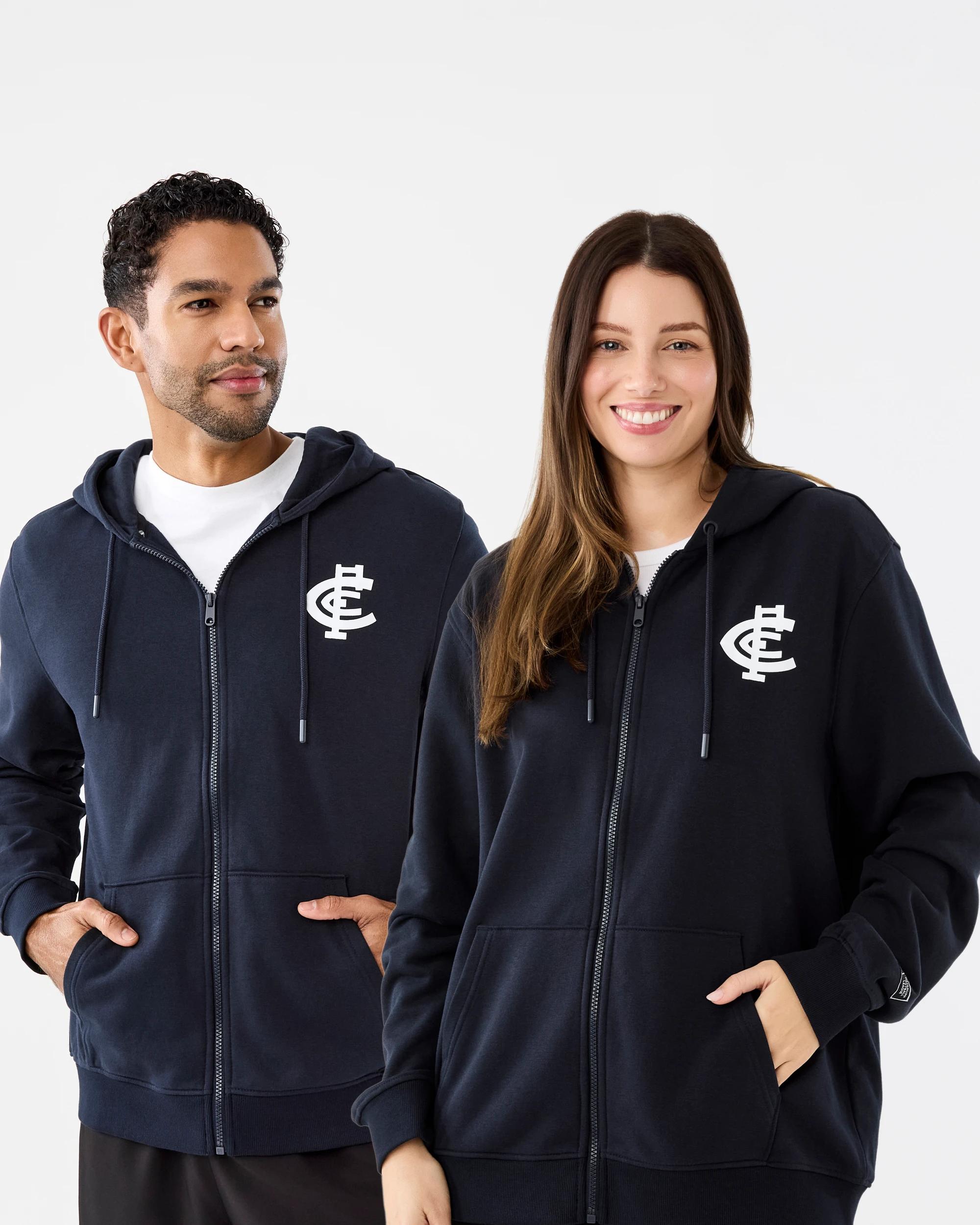 1 Official AFL Adult Zip Through Hoodie Carlton, 1 of 8