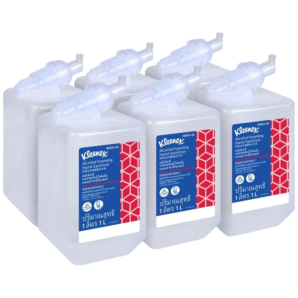 2 Kleenex Alcohol Foaming Hand Sanitiser 1000mL Cartridge 6 Pk, 2 of 5