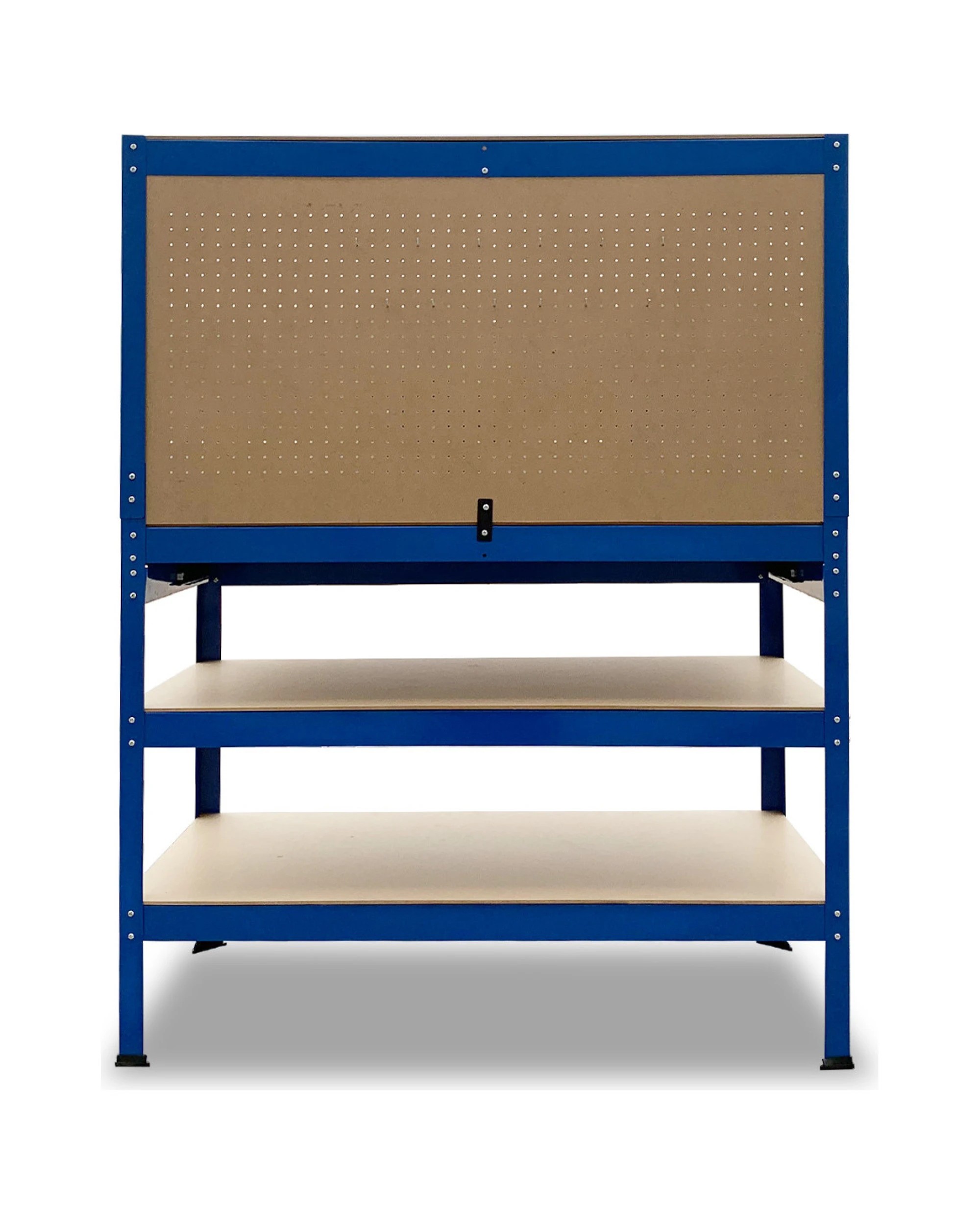 6 3-Layered Work Bench Garage Storage Table Tool Shop Shelf - Blue, 6 of 10