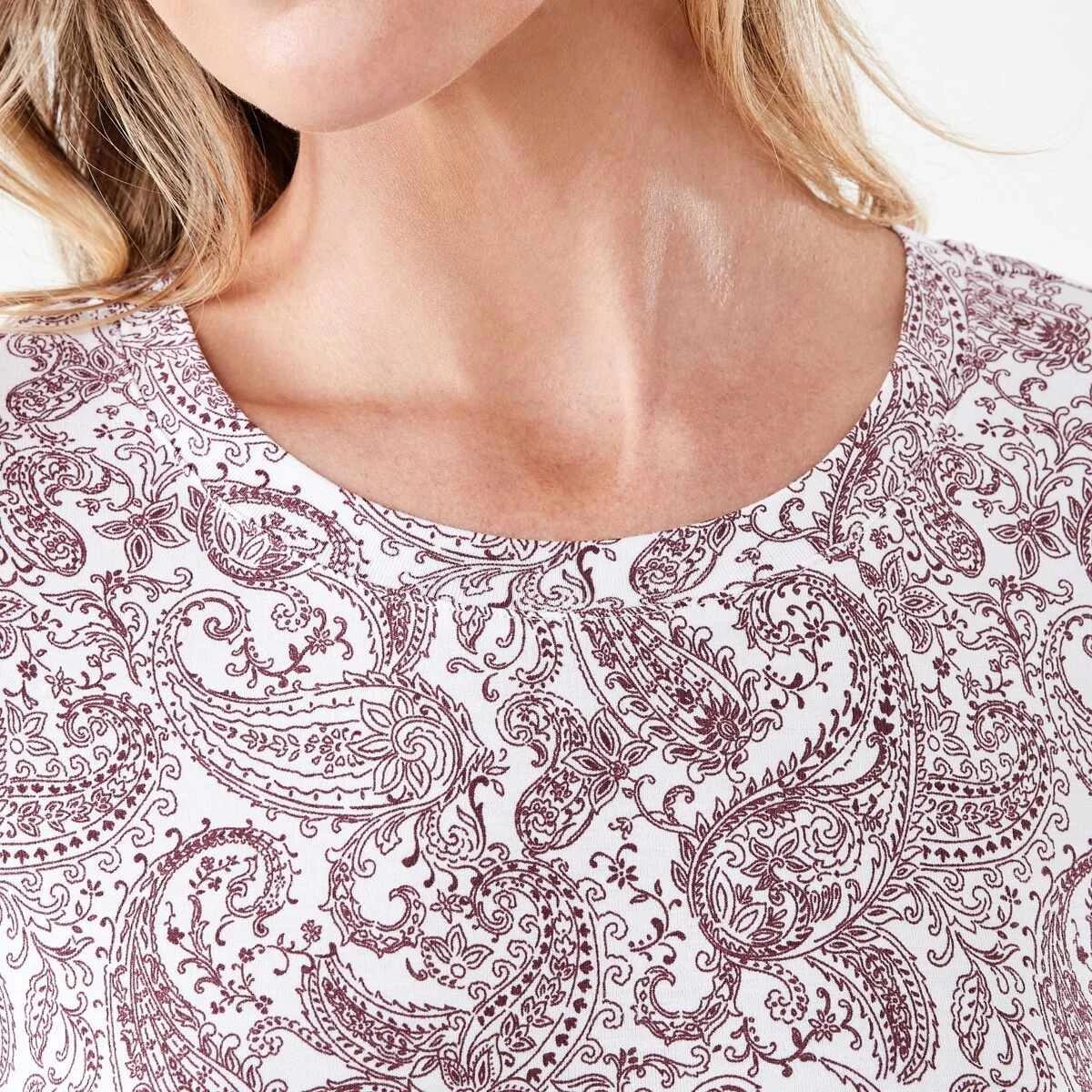 5 Short Sleeve Stepped Hem Tunic PAISLEY WHITE, 5 of 6