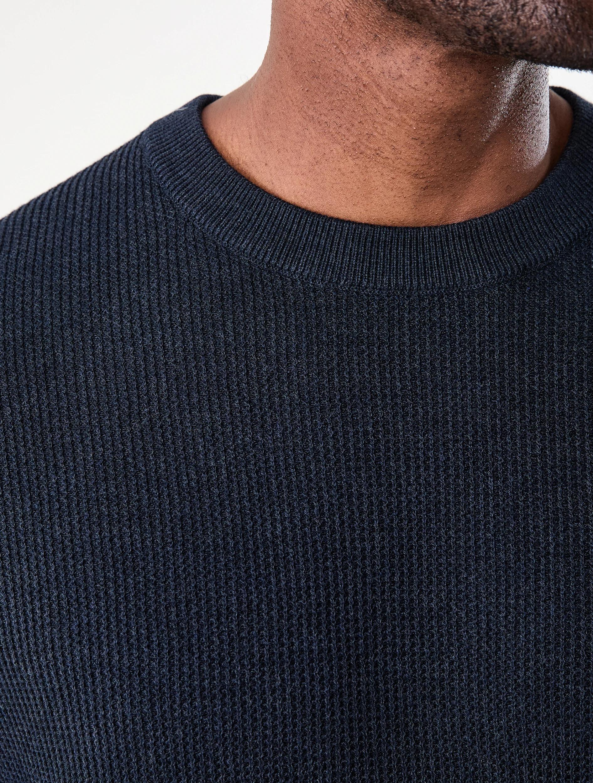 5 Lightweight Crew Neck Knit Jumper Navy, 5 of 7