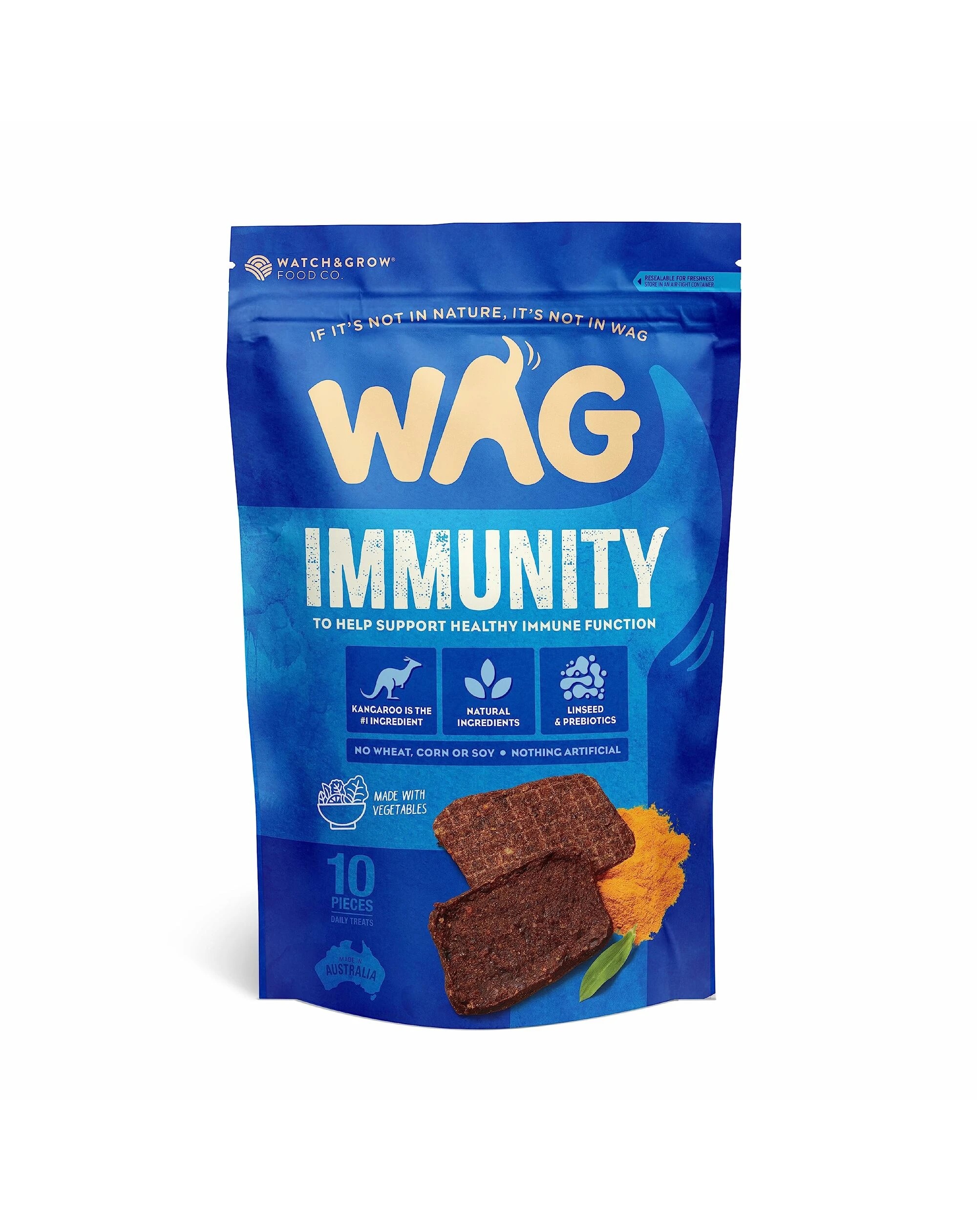 1 WAG 10 Pack Kangaroo Jerky Immunity Treats, 1 of 2
