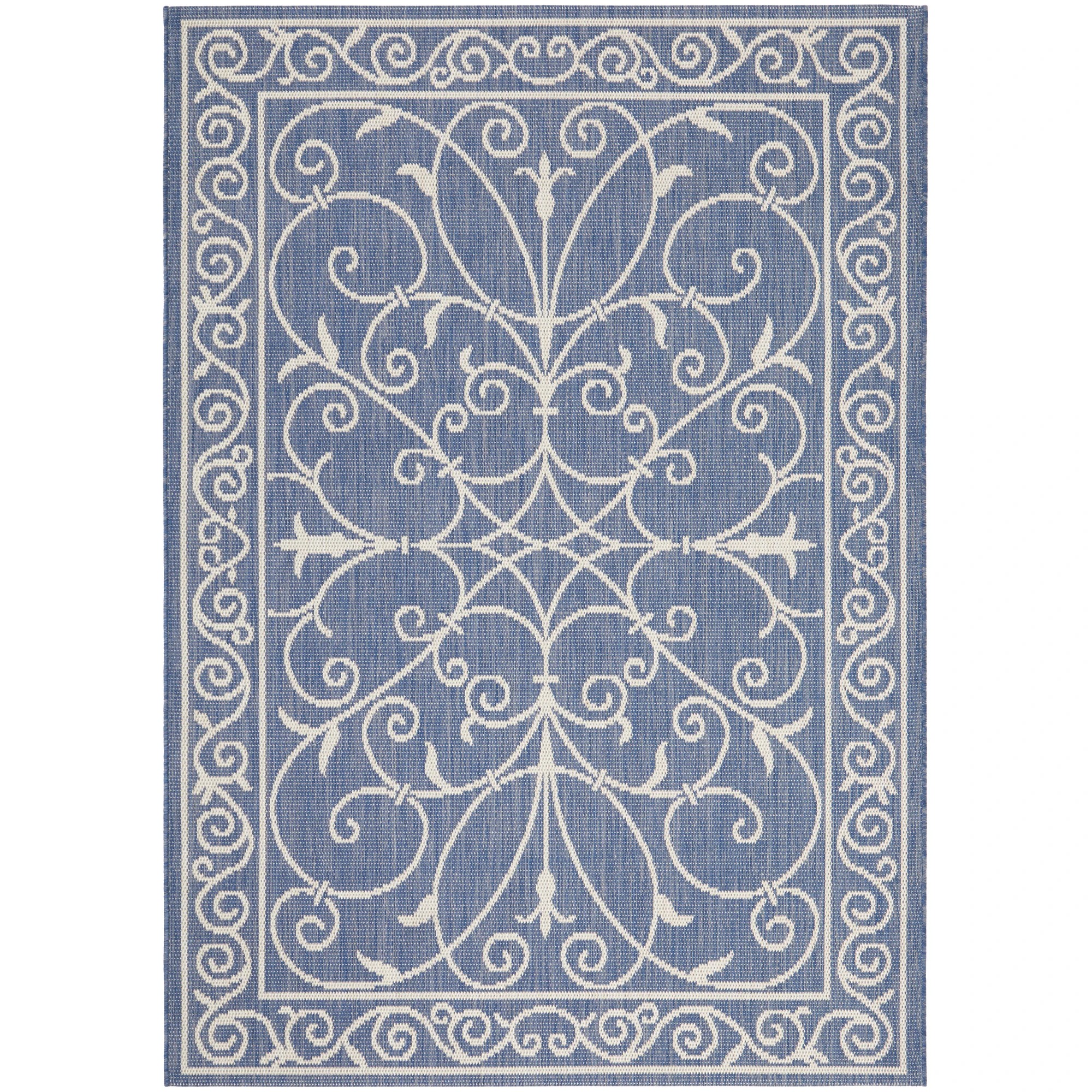 2 Common Ground Rugs Portman Romy 170x120cm - Small Outdoor Rug - Blue, 2 of 8