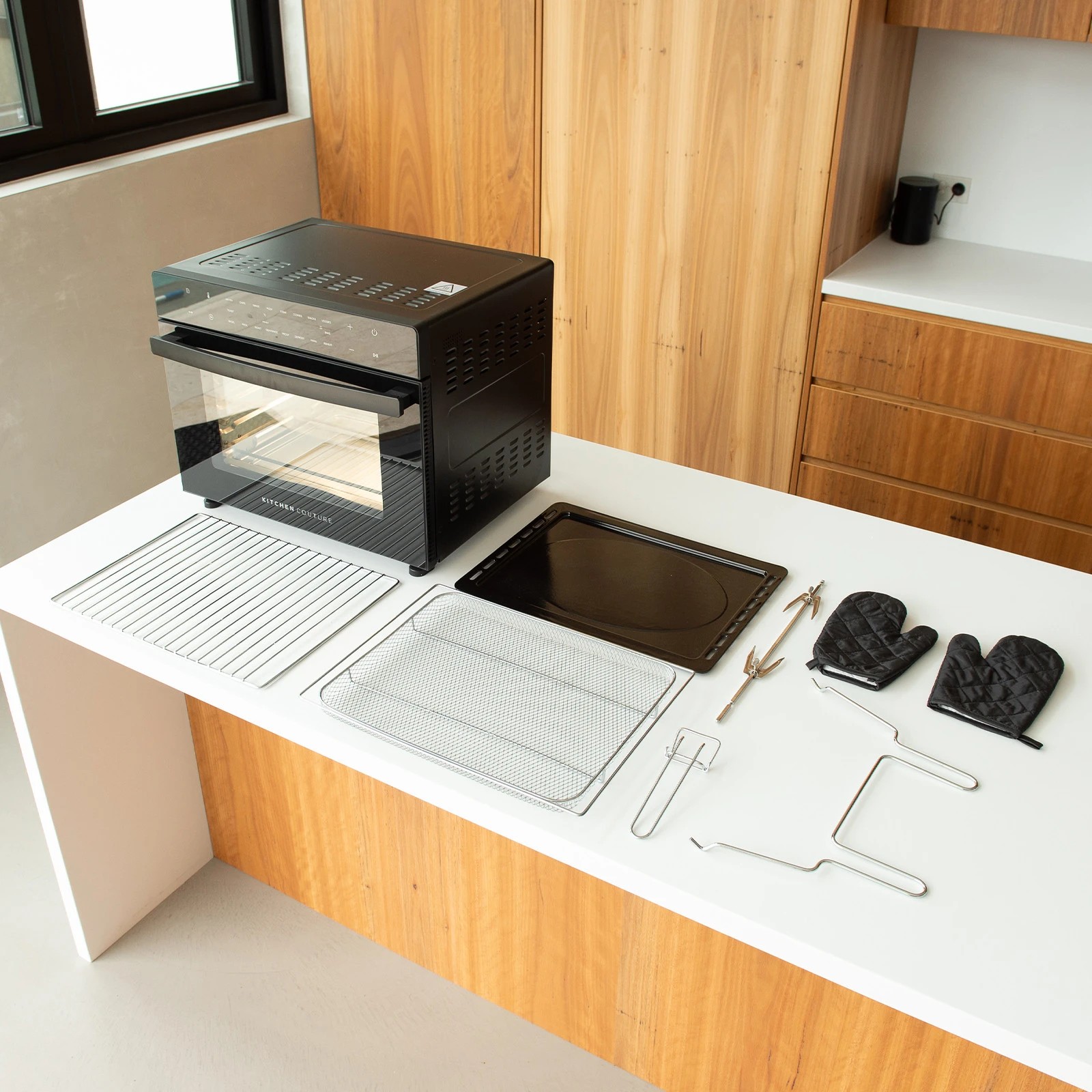 5 Kitchen Couture 45 Litre Multifunctional Air Fryer Oven Big Papa Digital - Black, 5 of 9