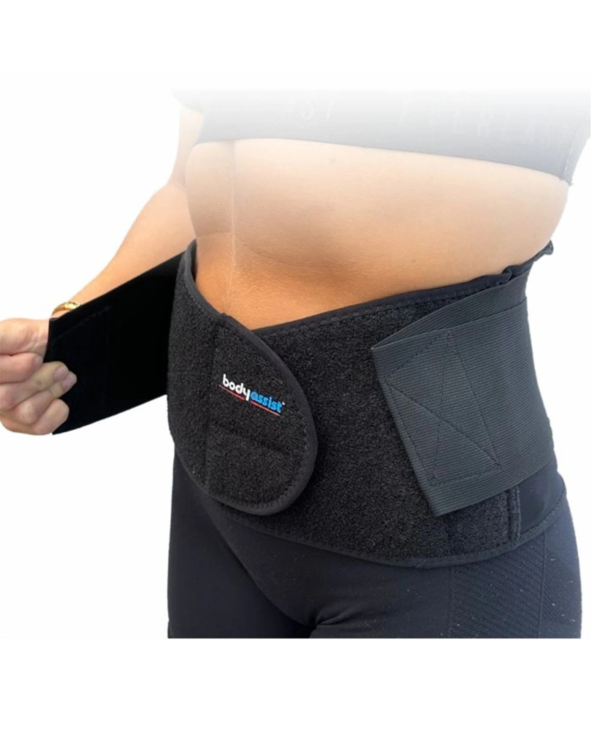 1 Bodyassist Elastic Sports Waist Trainer Adjustable Breathable - Black - Black, 1 of 2