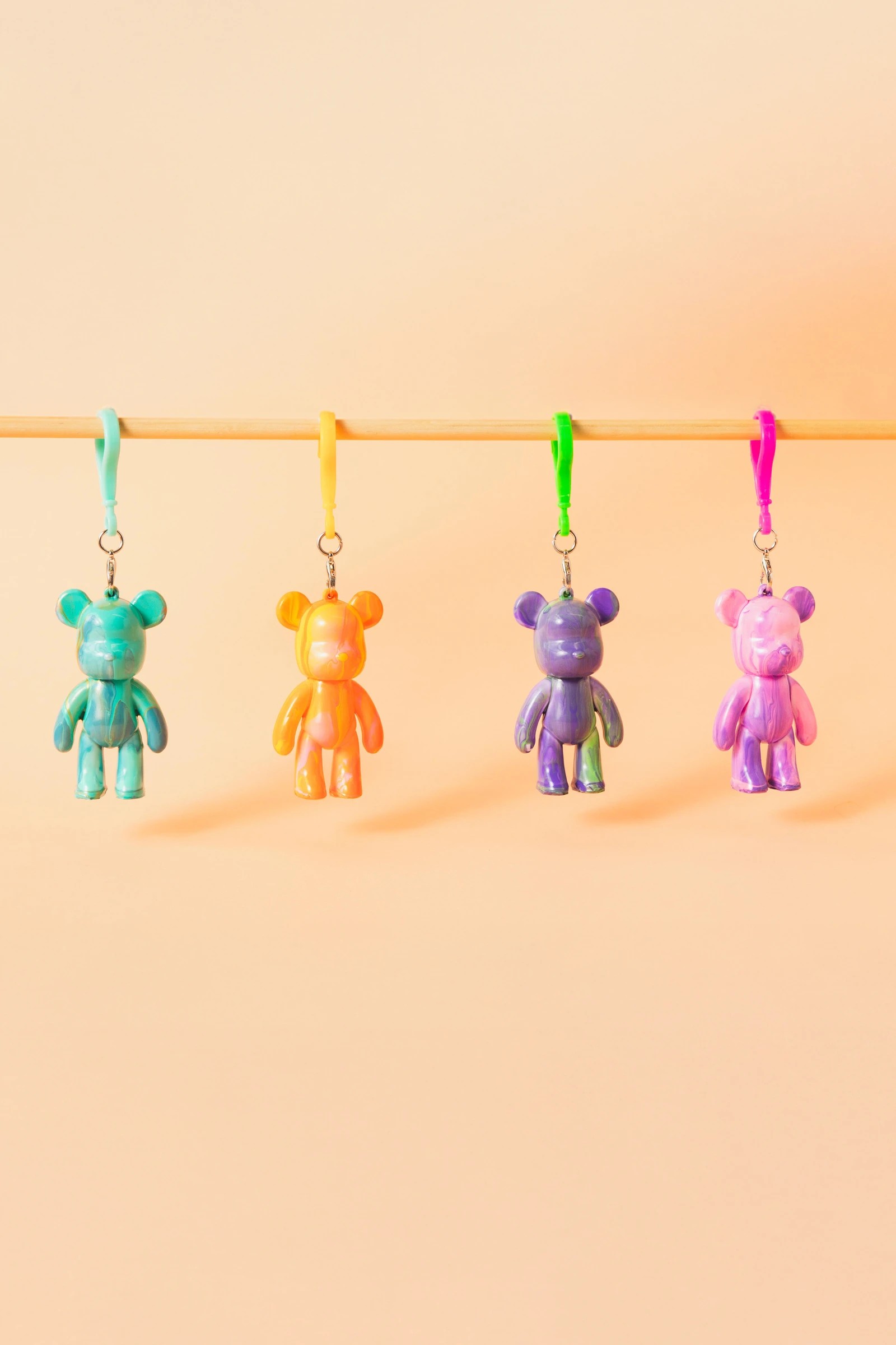 6 Pour PalZ Mini Bear Keyring - Assorted, 6 of 10