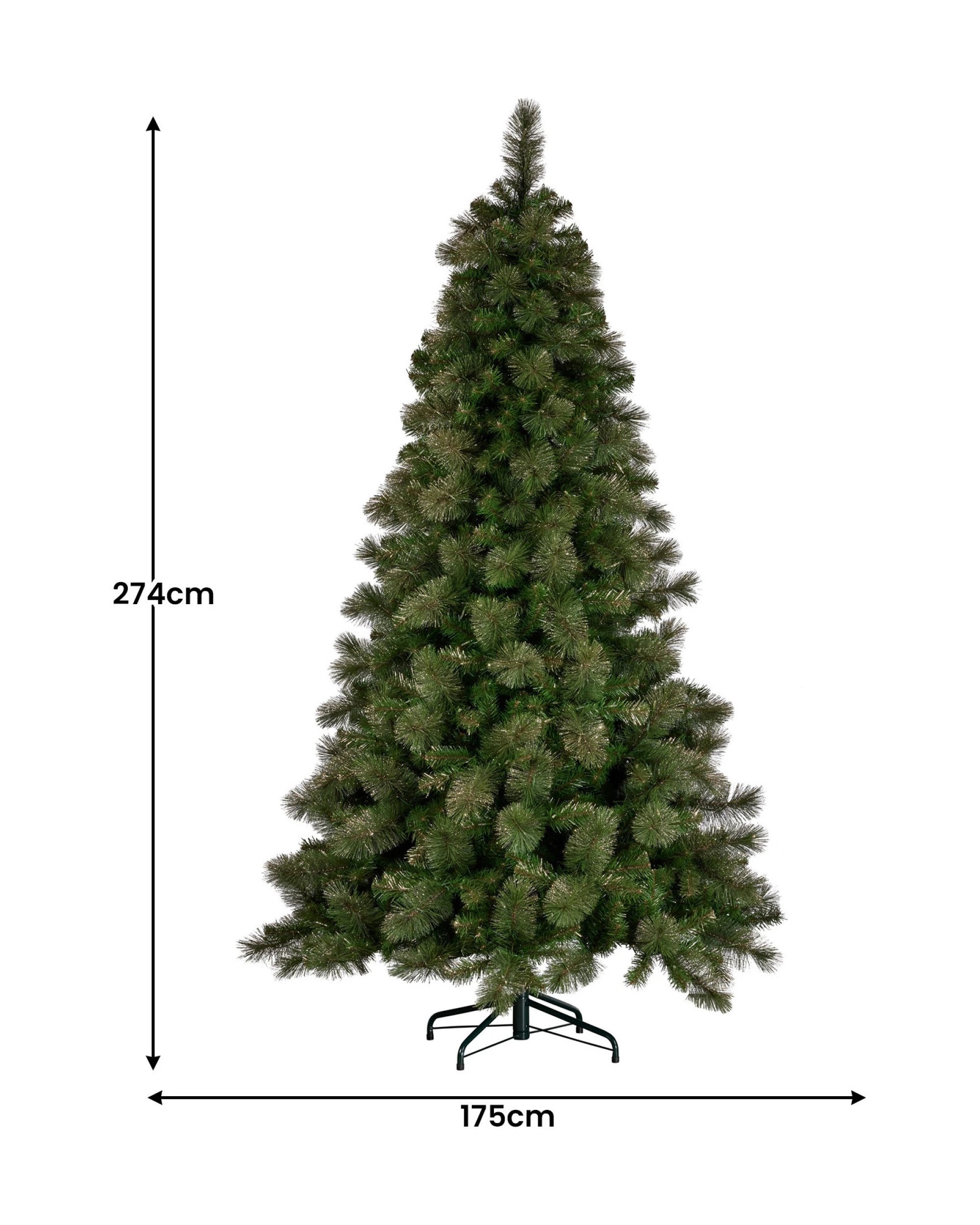3 Christabelle 9ft Christmas Tree Glittery Gold Pine Needles 850 Led Multi-functional Lights Xmas Decor, 3 of 6