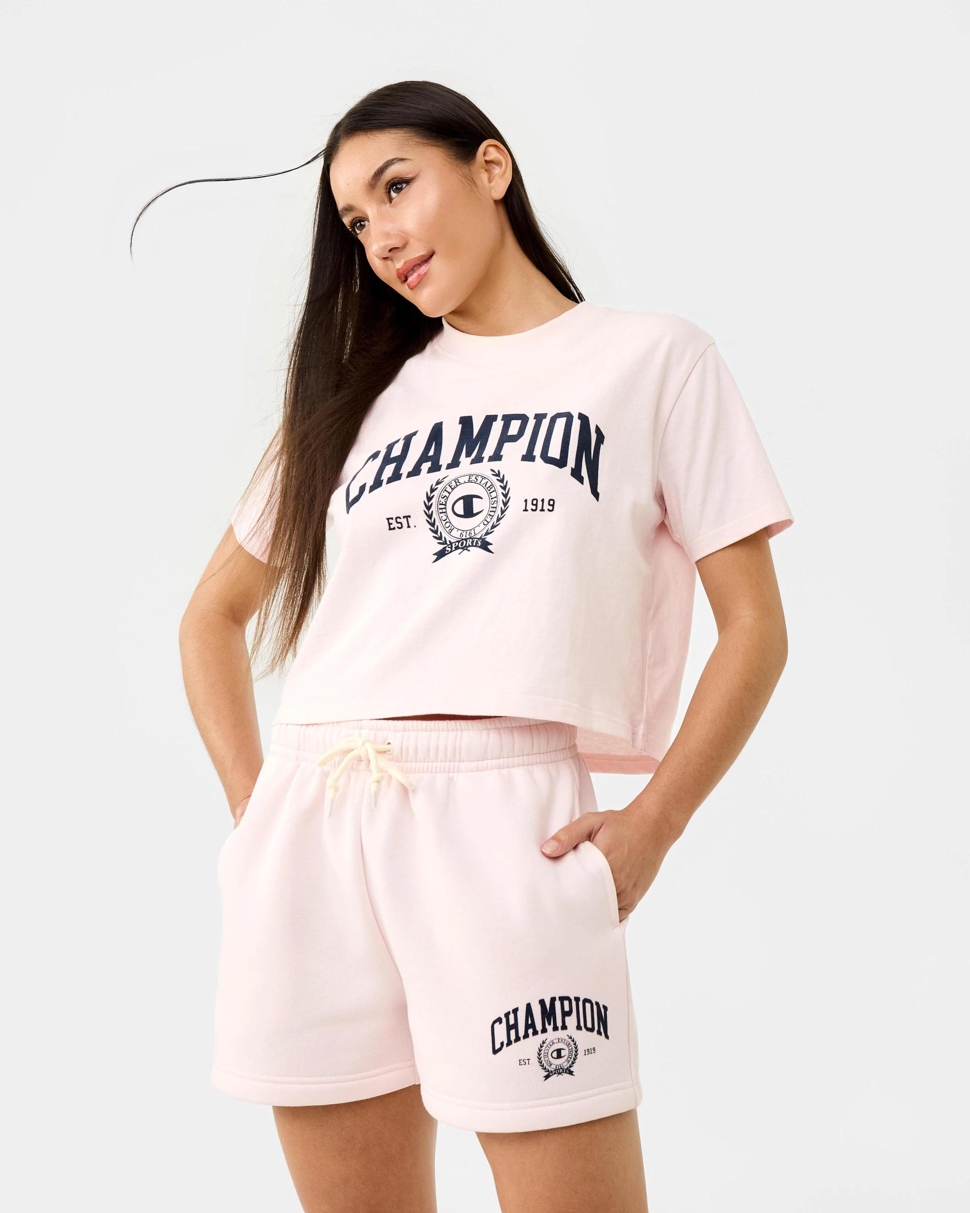 8 Champion Varsity Womens Shorts Pale Mauve, 8 of 8
