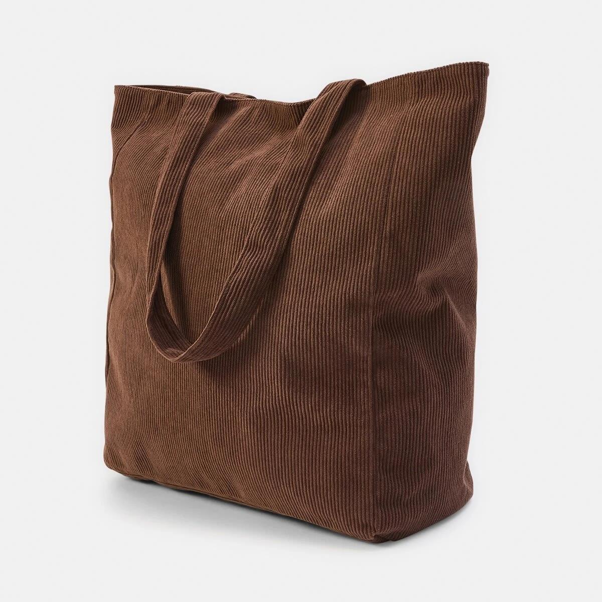 2 Corduroy Tote Bag Melt Brown, 2 of 5