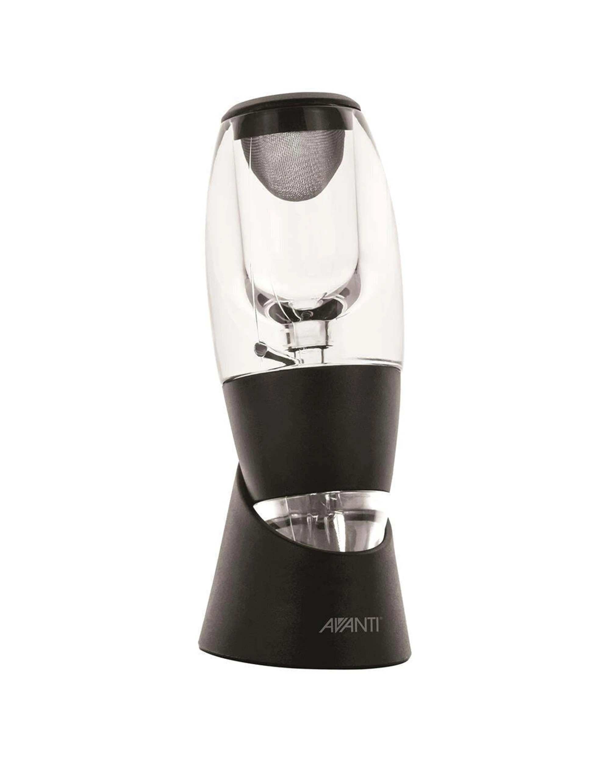1 Avanti Deluxe Wine Bottle Aerator With Pouring Stand One-hand Operation - Black, 1 of 1