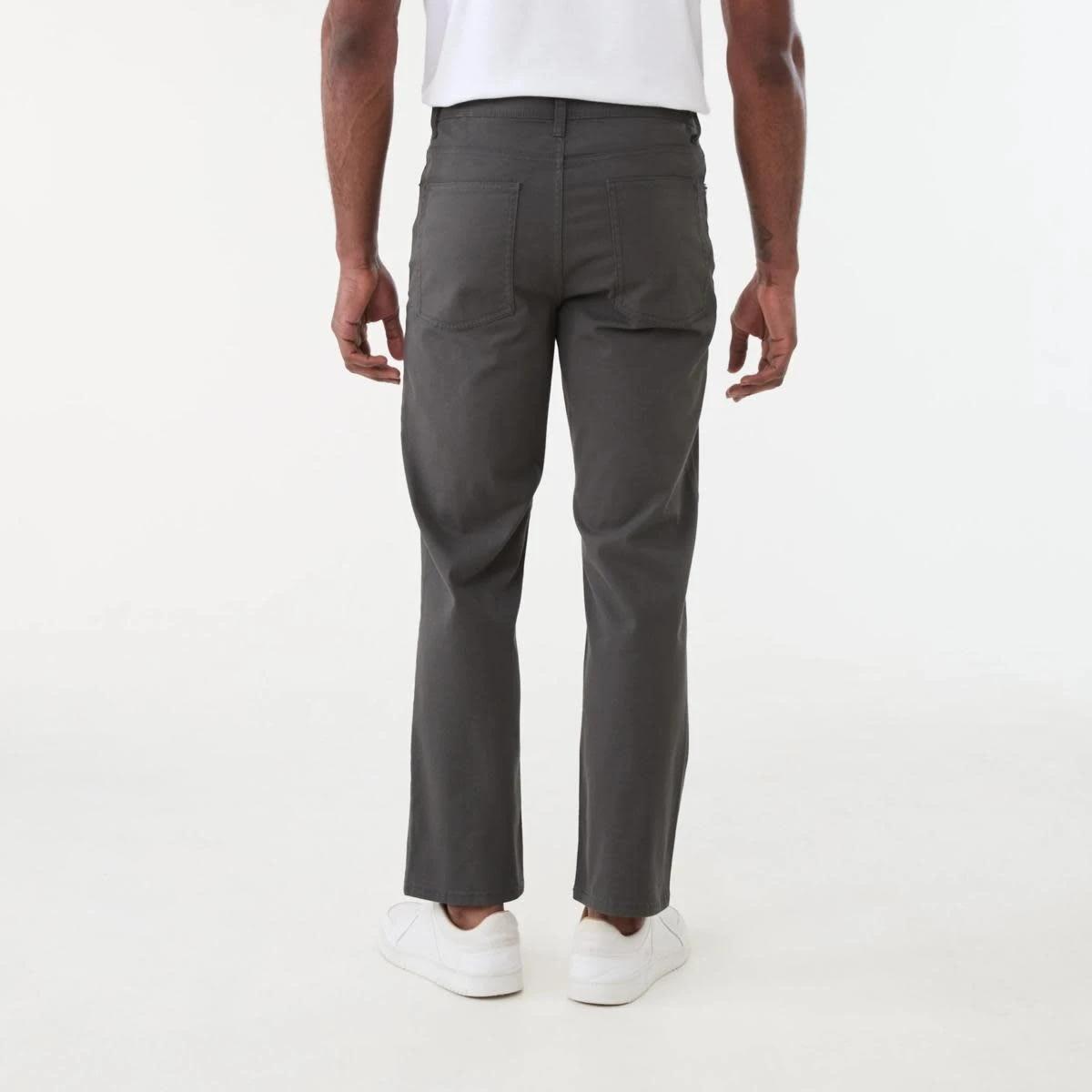 3 Straight Textured Jeans VOLCANIC ROCK, 3 of 5