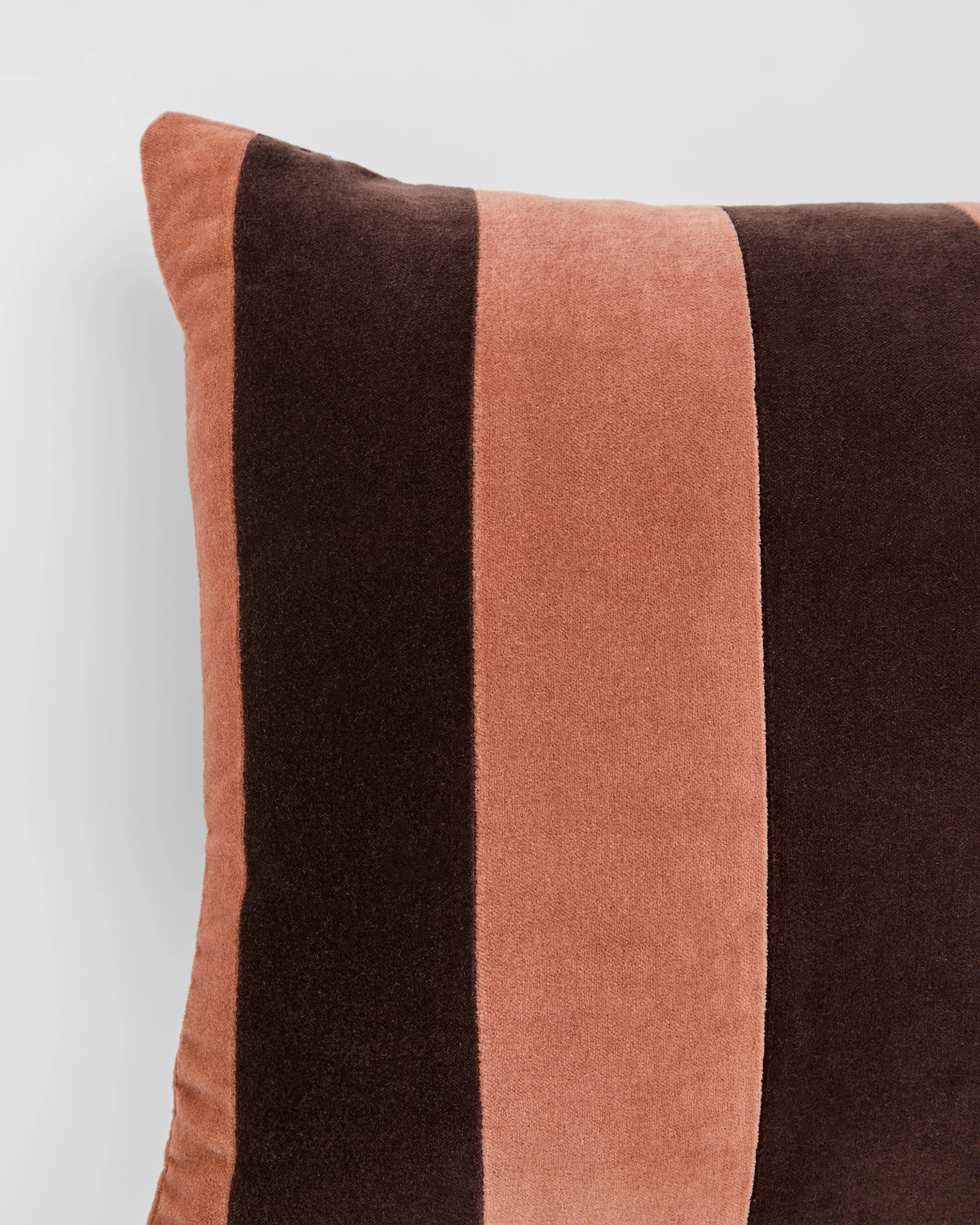 2 Target Lacy Velvet Stripe Cushion - Brown, 2 of 2