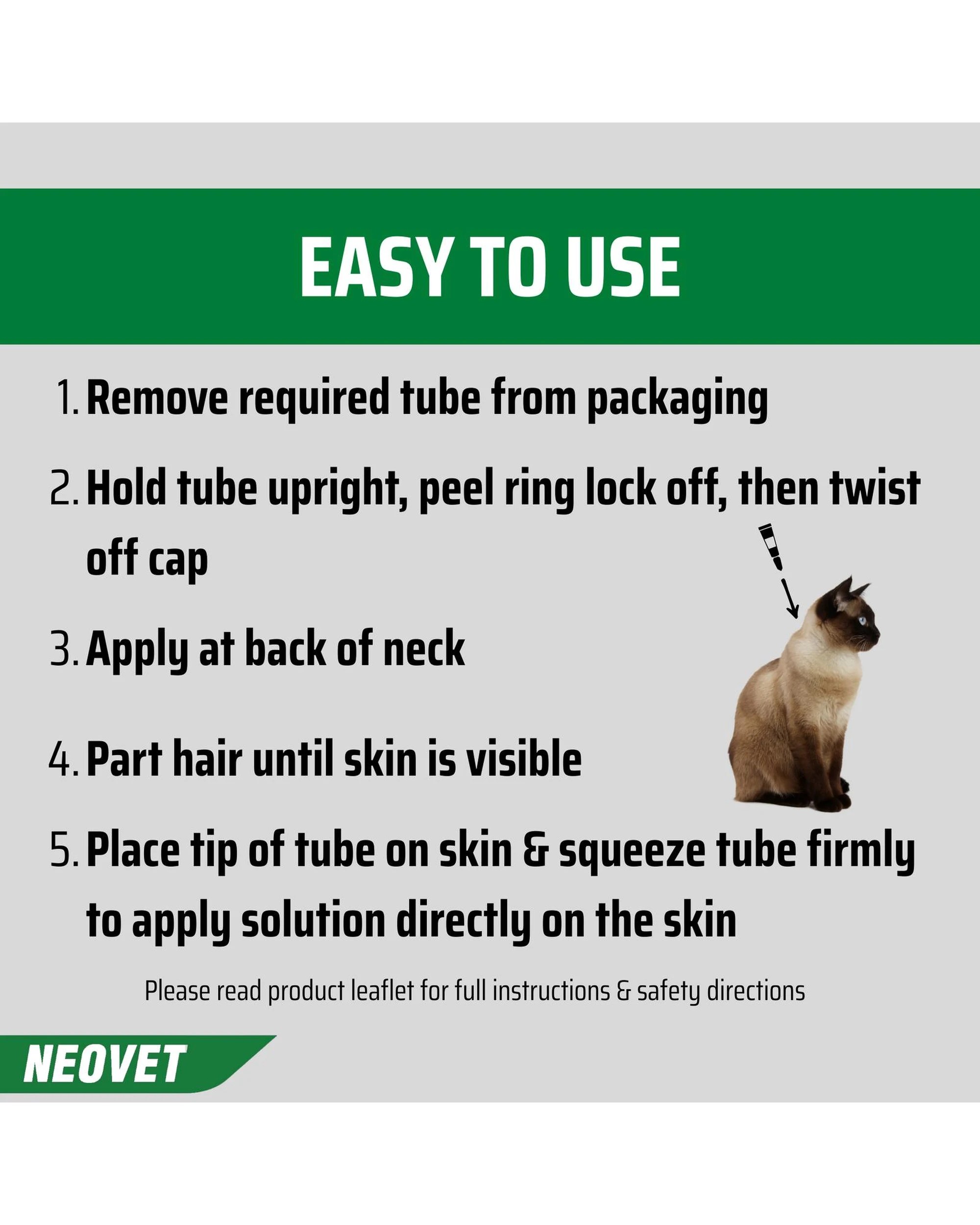 5 Neovet Selamectin Spot-On for Kittens and Small Cats up to 4 kg, Orange 6 Pack - Orange, 5 of 9
