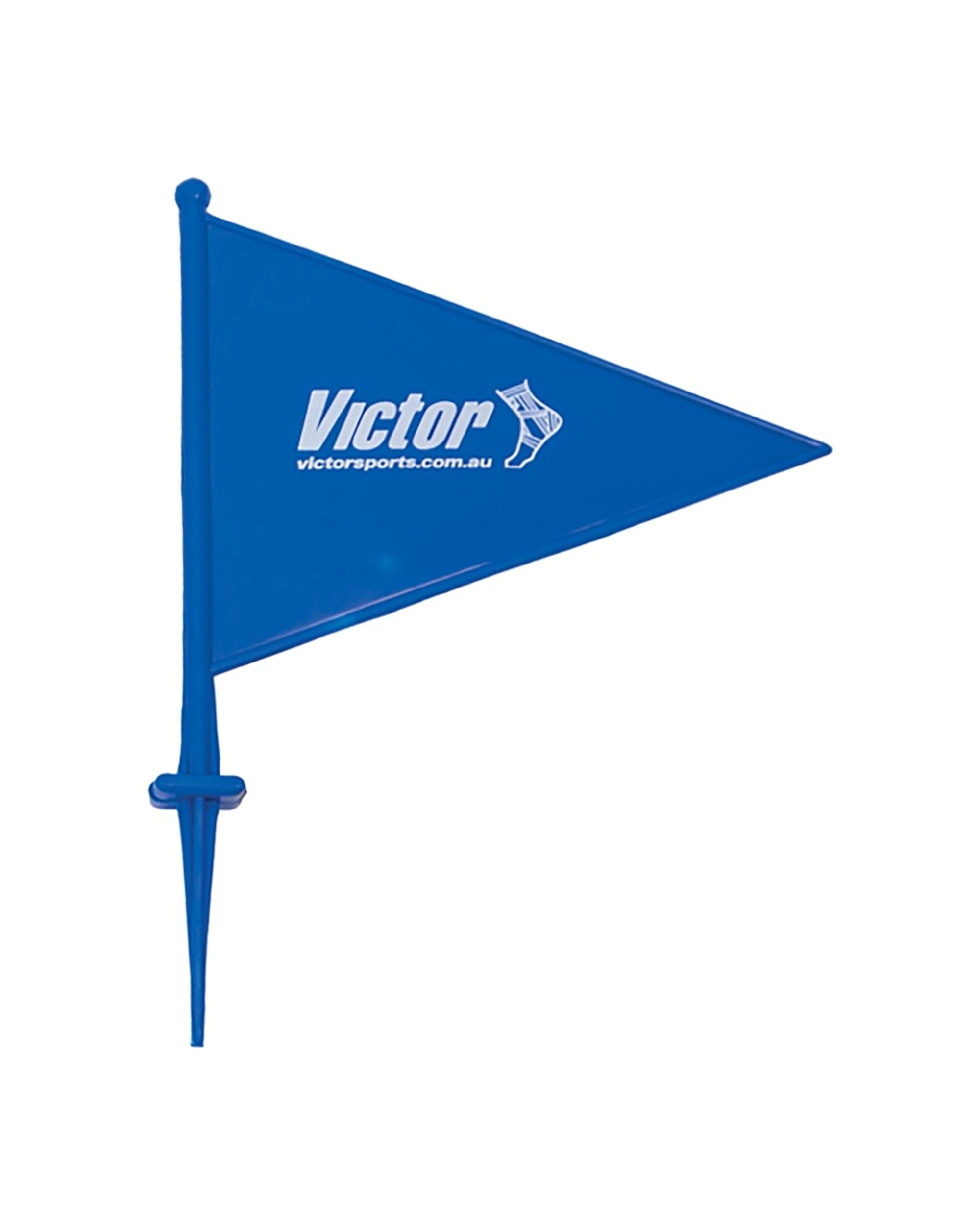 1 Victor Sports Field Marker Flag PVC Tall Spike Base 23cm Durable Plastic - Blue, 1 of 1