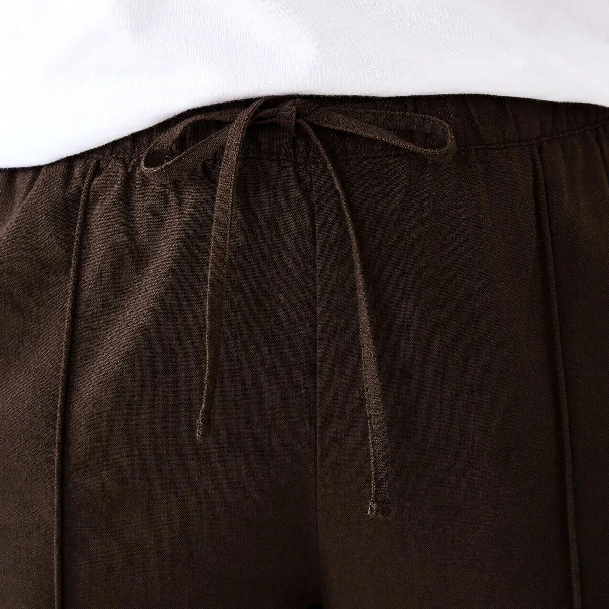 4 Textured Seam Front Pants MELTED CHOCOLATE, 4 of 5