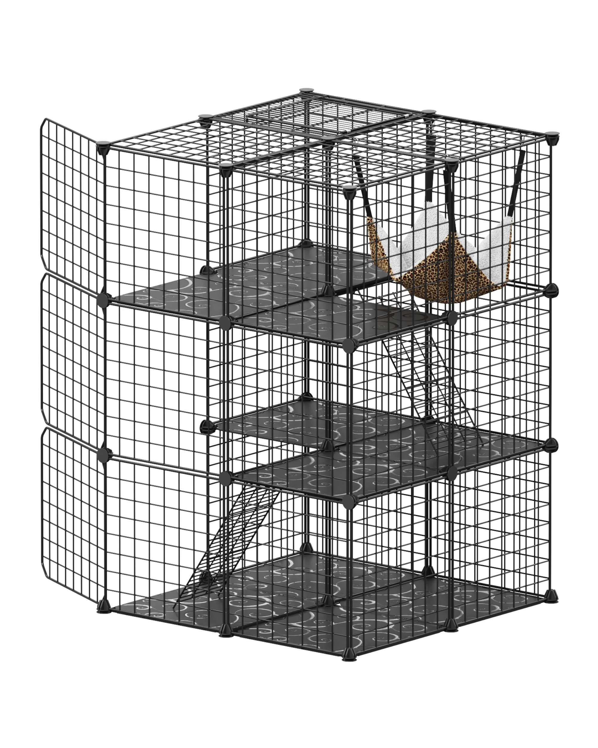 5 Advwin DIY Cat Cage 3 Tier Pet Crate Cat Villa, 5 of 8