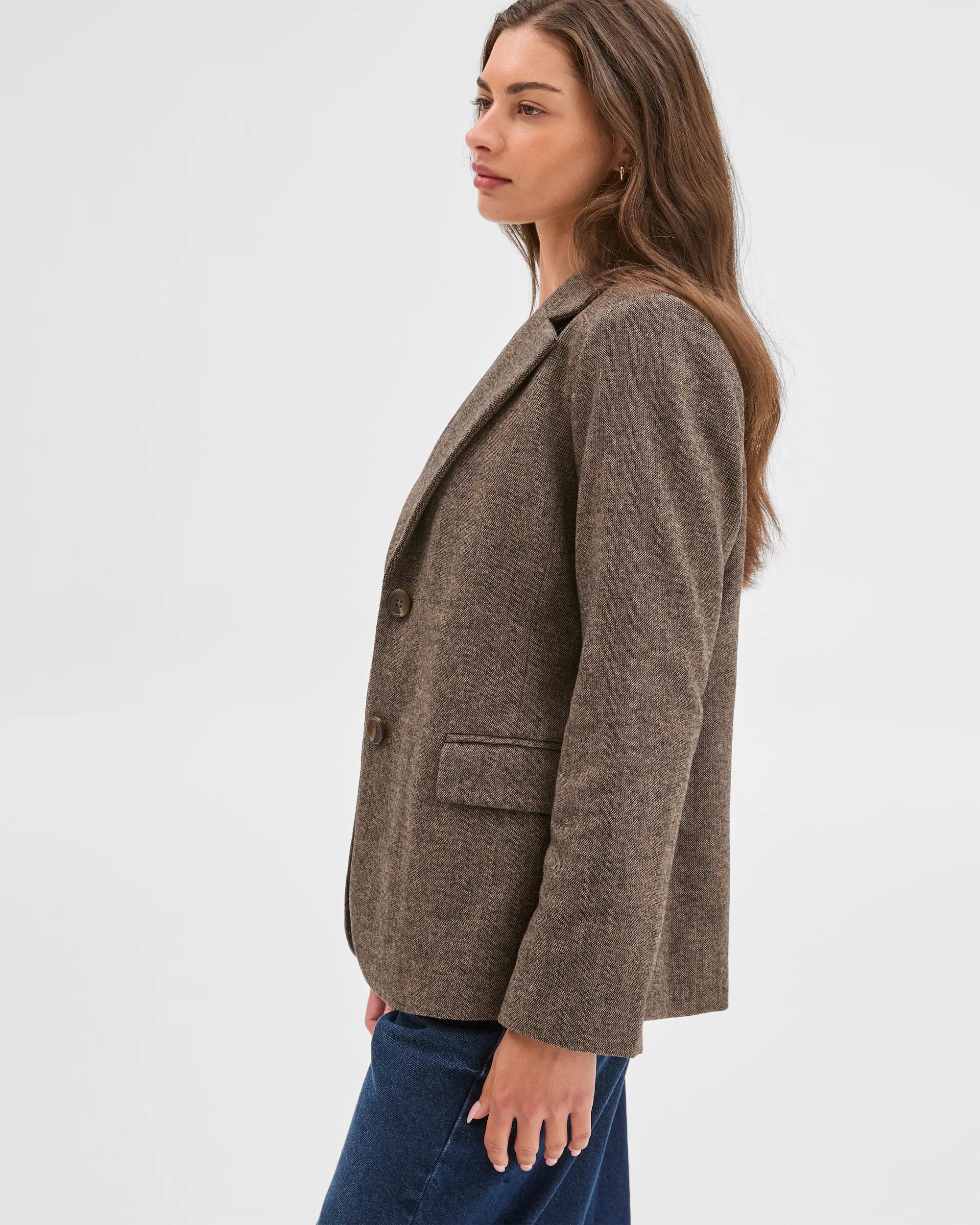 3 Target Petites Petites Tweed Blazer CHOCOLATE, 3 of 5