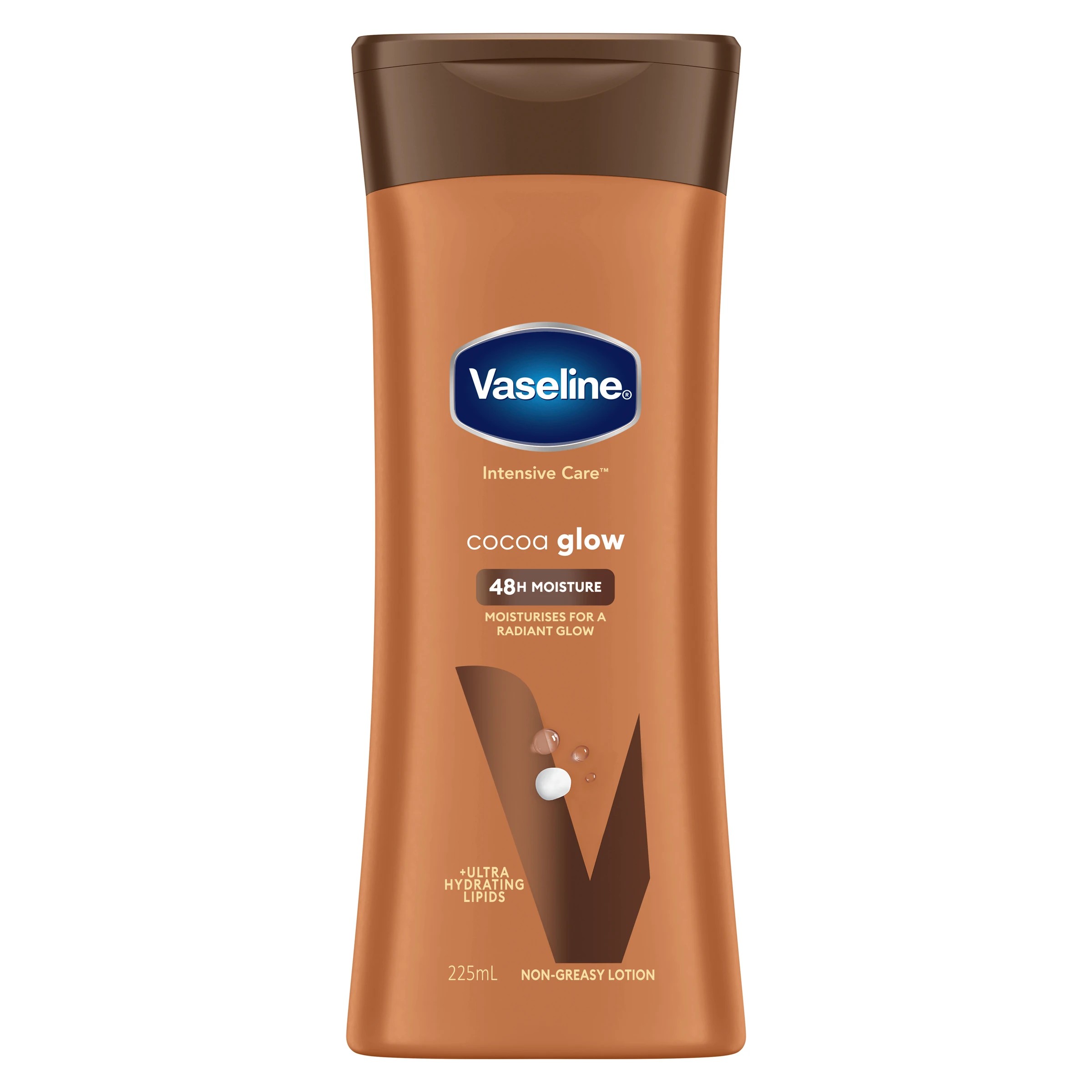 1 Vaseline Intensive Care Cocoa Glow 48H Moisture Body Lotion 225ml - Ultra Hydrating Lipids, 1 of 5