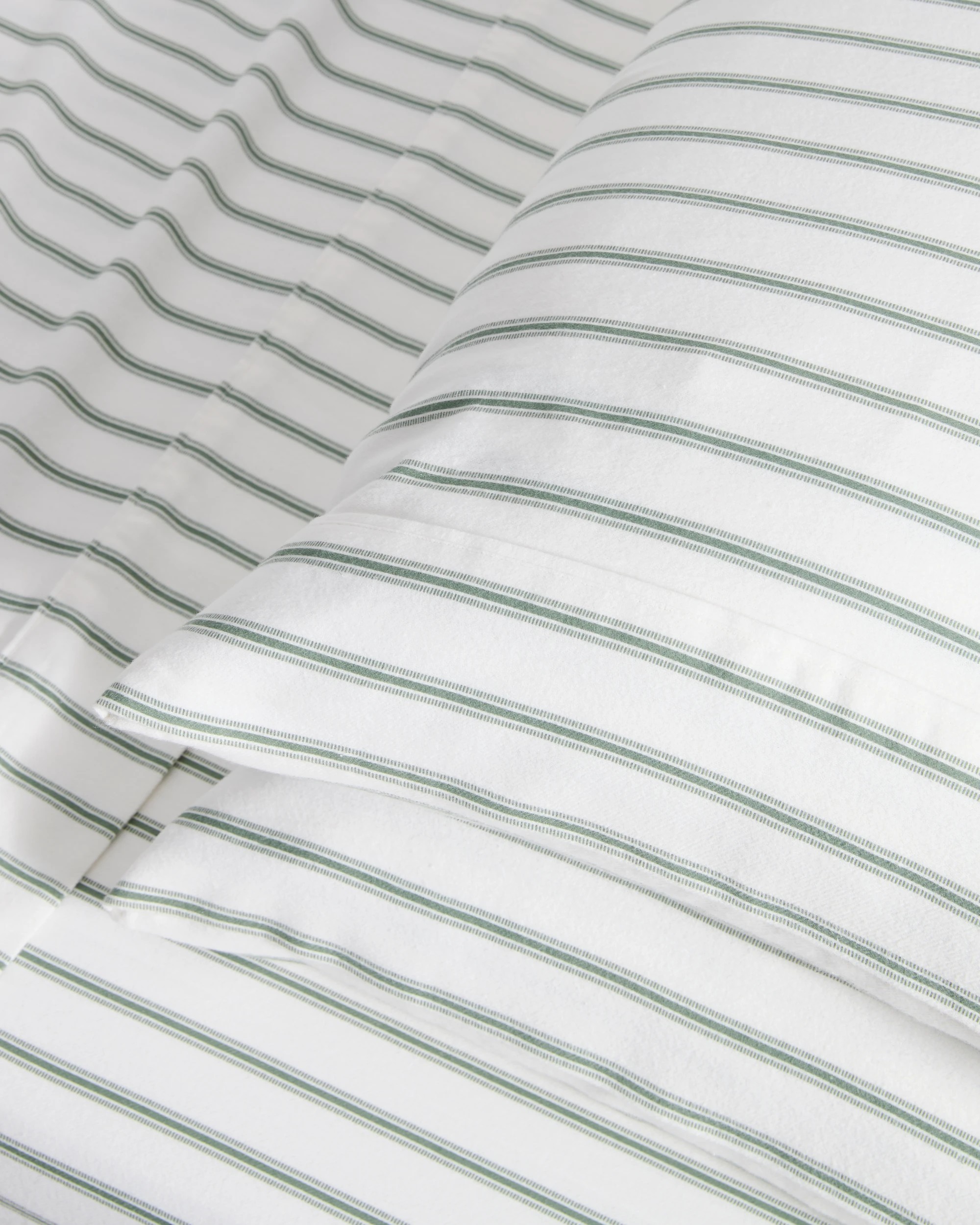 2 Target Taylor Stripe Flannelette Sheet Set - Single Bed - Green, 2 of 4