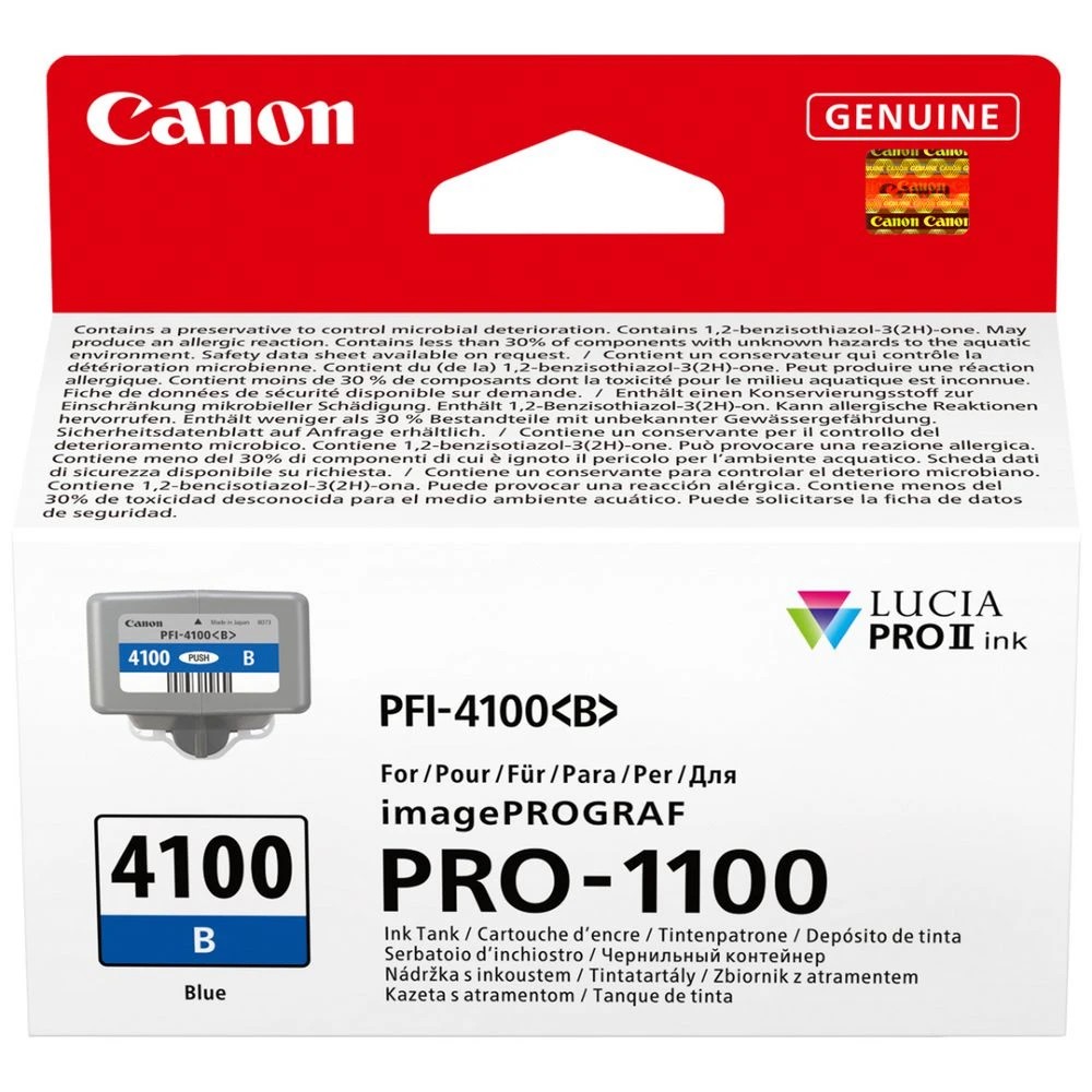 1 Canon PFI-4100 Blue Ink, 1 of 3