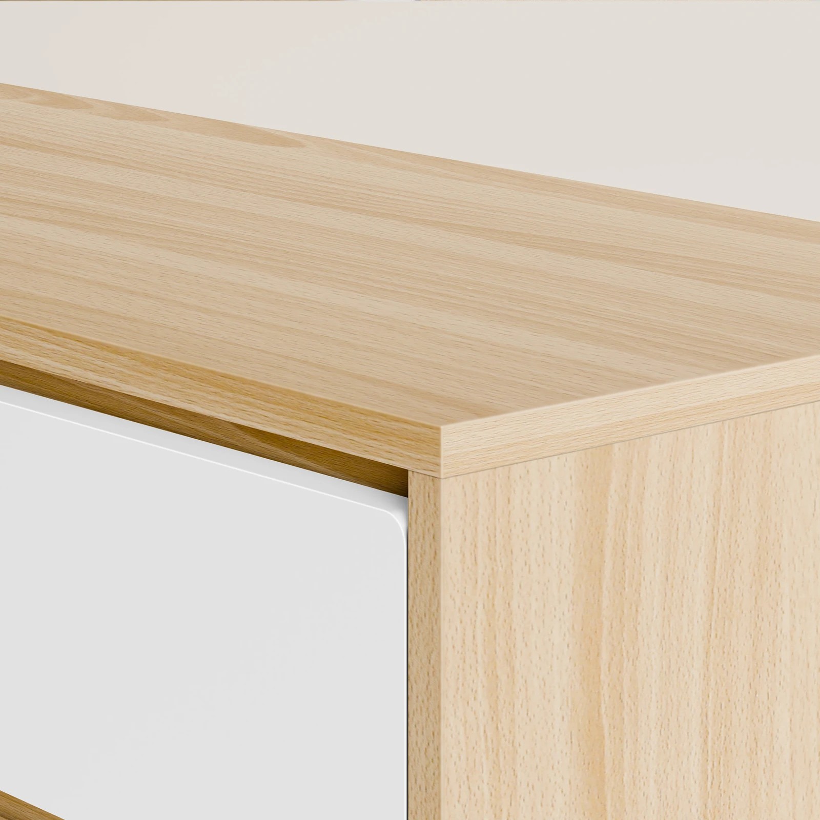 8 Alfordson 10 Chest of Drawers Minimalist Storage Cabinet Dresser - Oak, 8 of 10