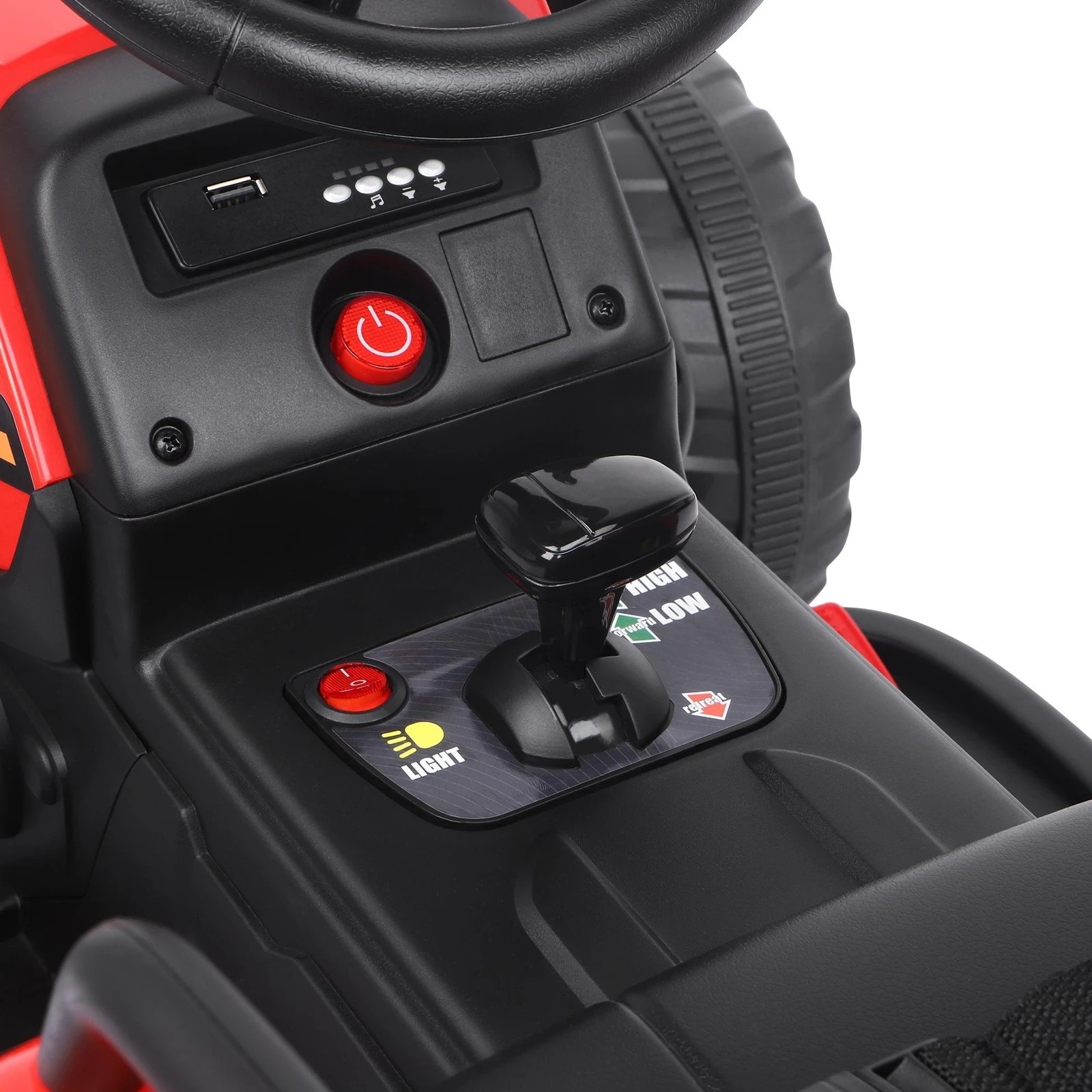 5 Alfordson Kids Ride On Car Tractor 12V Electric Toy Vehicle Child Toddlers - Red, 5 of 10