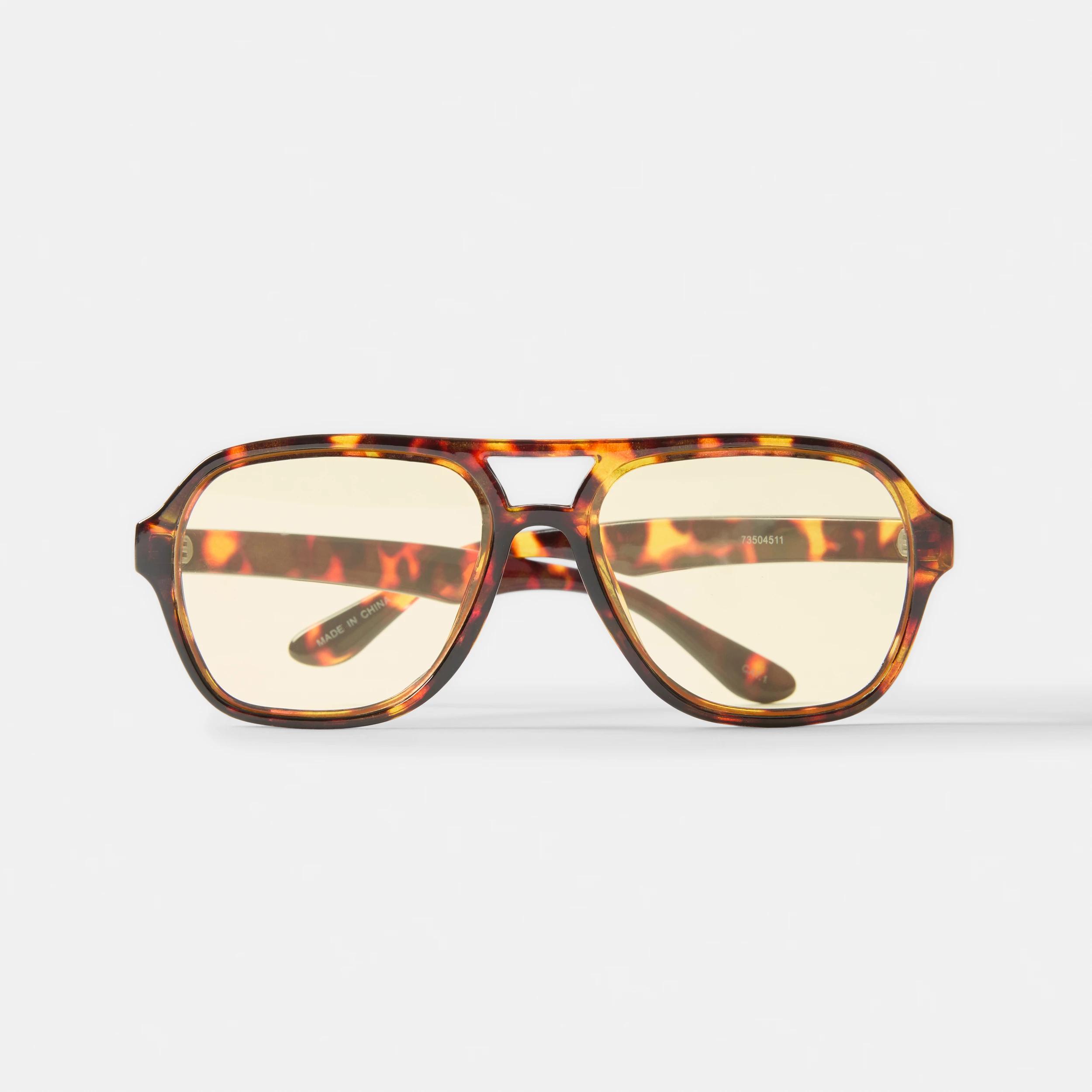 4 Square Aviator Glasses Tort Yel, 4 of 9