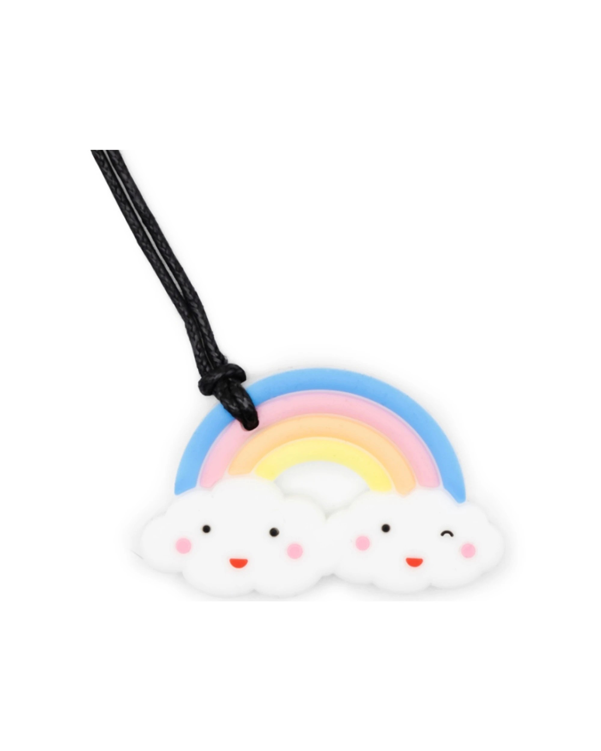 1 Jellystone Designs Kids Rainbow Sensory Pendant Soft Chew Necklace Pastel - Multi, 1 of 1