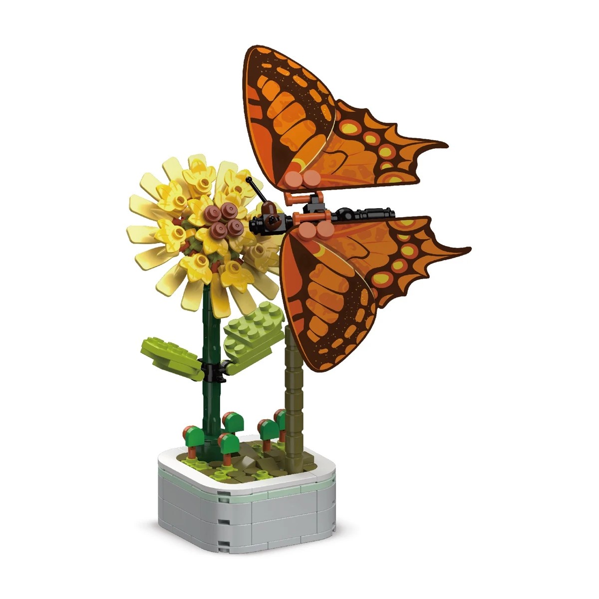 4 Mini Blocks Flower Series: Plant with Insect - Assorted, 4 of 10