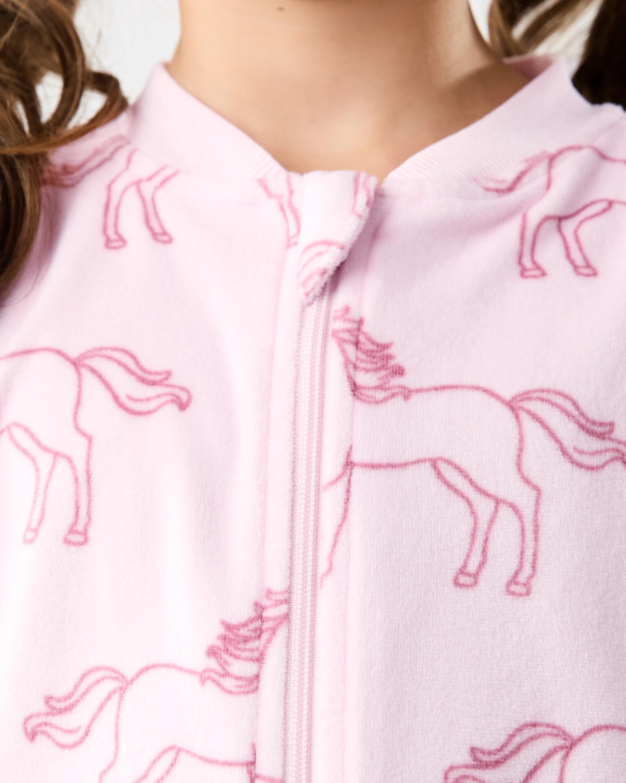 7 Fleece All-in-One Sleepsuit Pnk Unicrn, 7 of 8