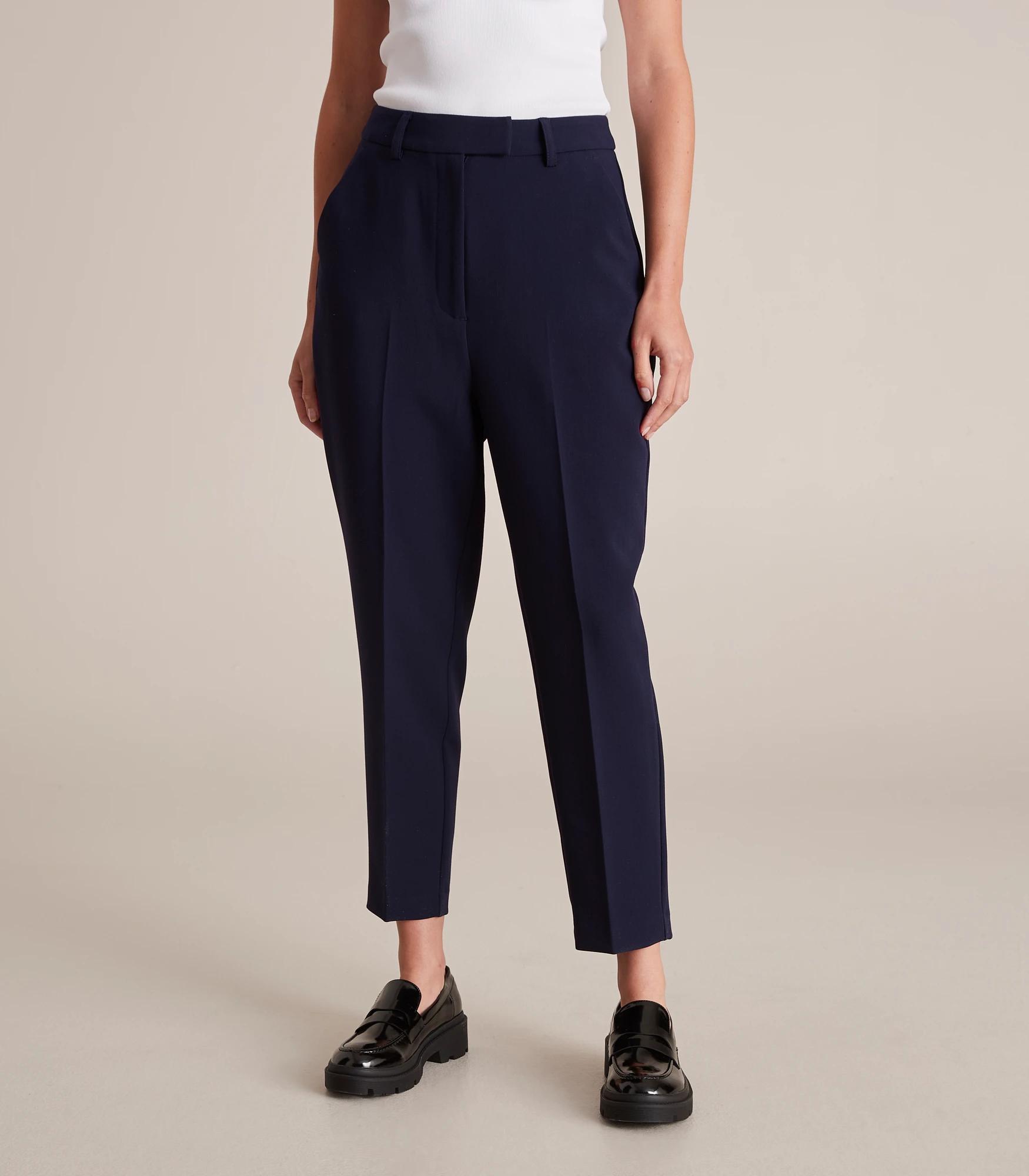 1 High Waist Slim Tapered Ankle Pants - Preview FRENCH NAVY BLUE, 1 of 7