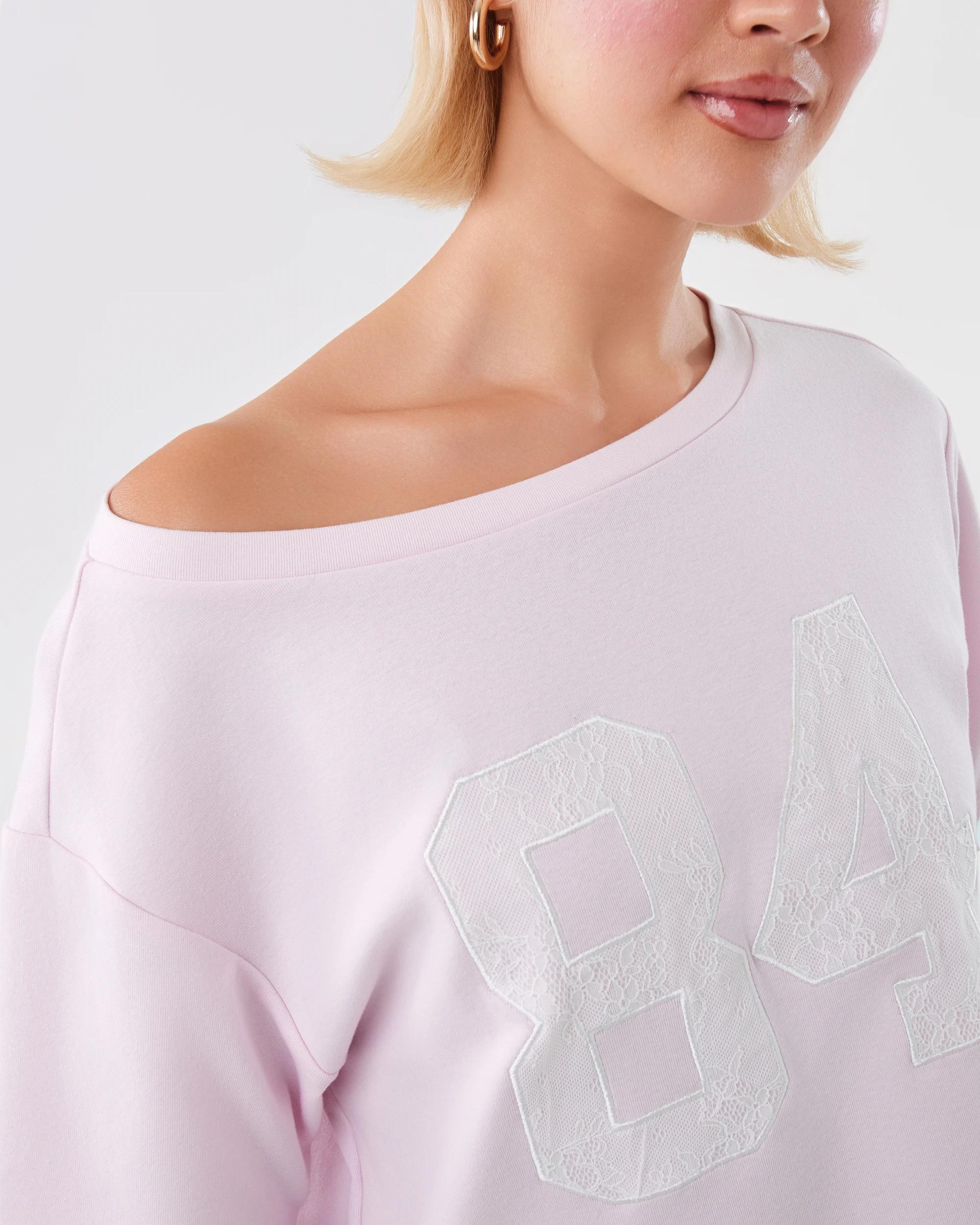 8 Off The Shoulder Print T-shirt Bllet Pink, 8 of 10