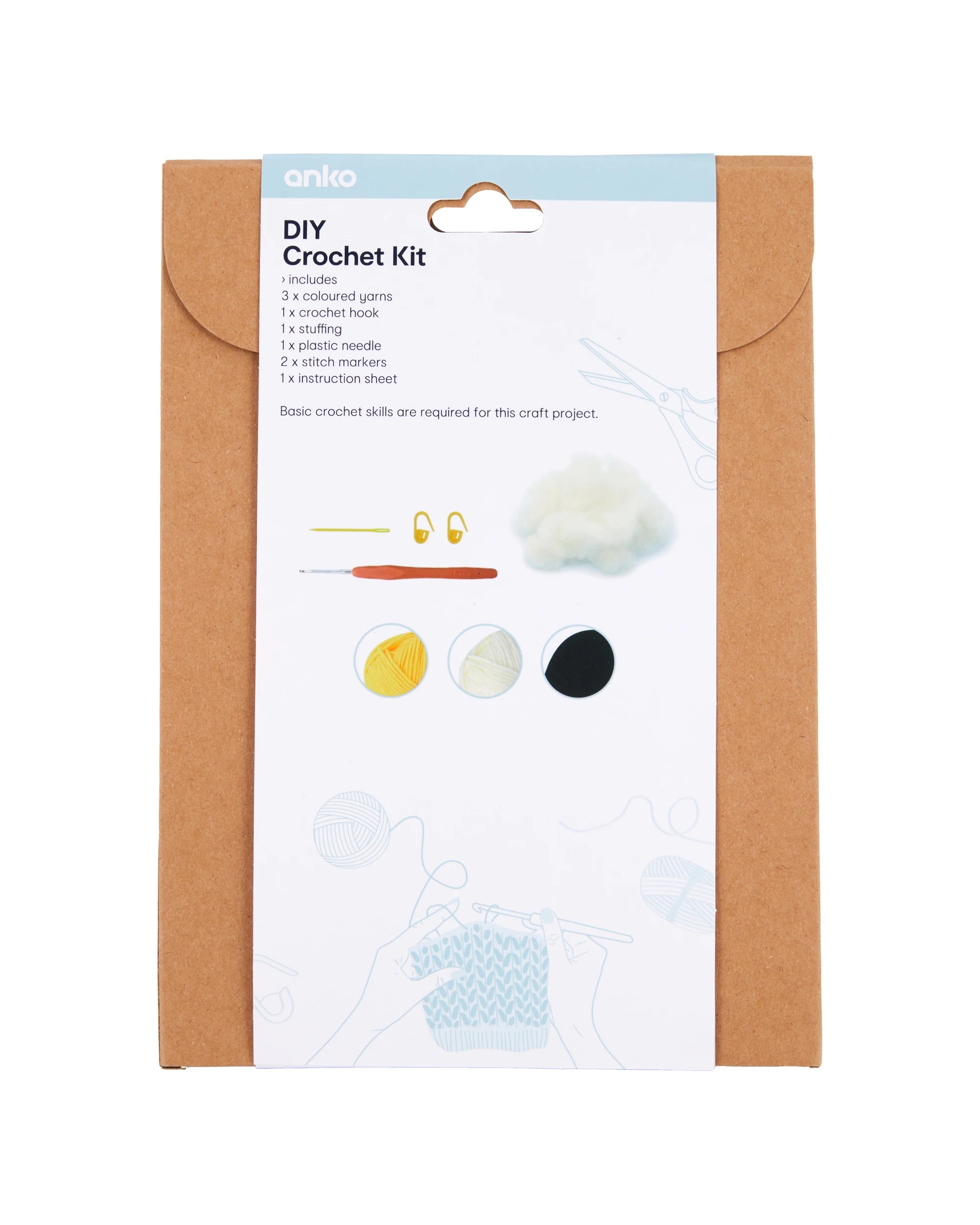 3 DIY Crochet Kit - Bee, 3 of 3