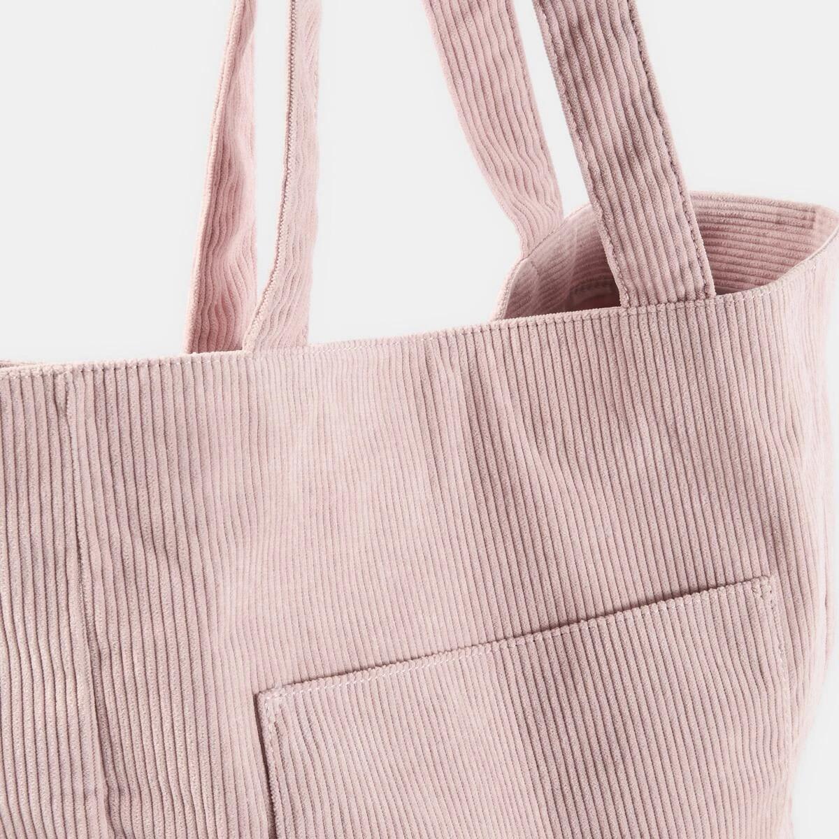 3 Corduroy Tote Bag Rose Pink, 3 of 5