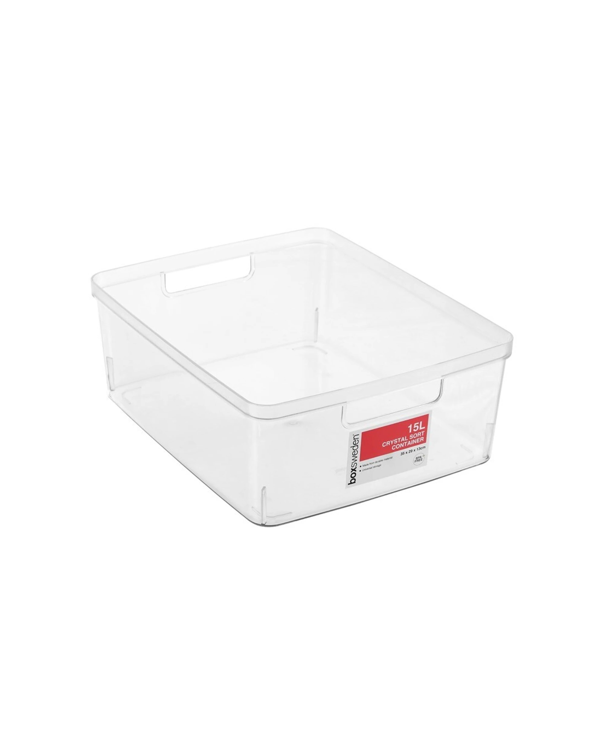 2 Boxsweden 2PK Crystal Sort Container 15L Set 35X29X13cm - Multi, 2 of 5