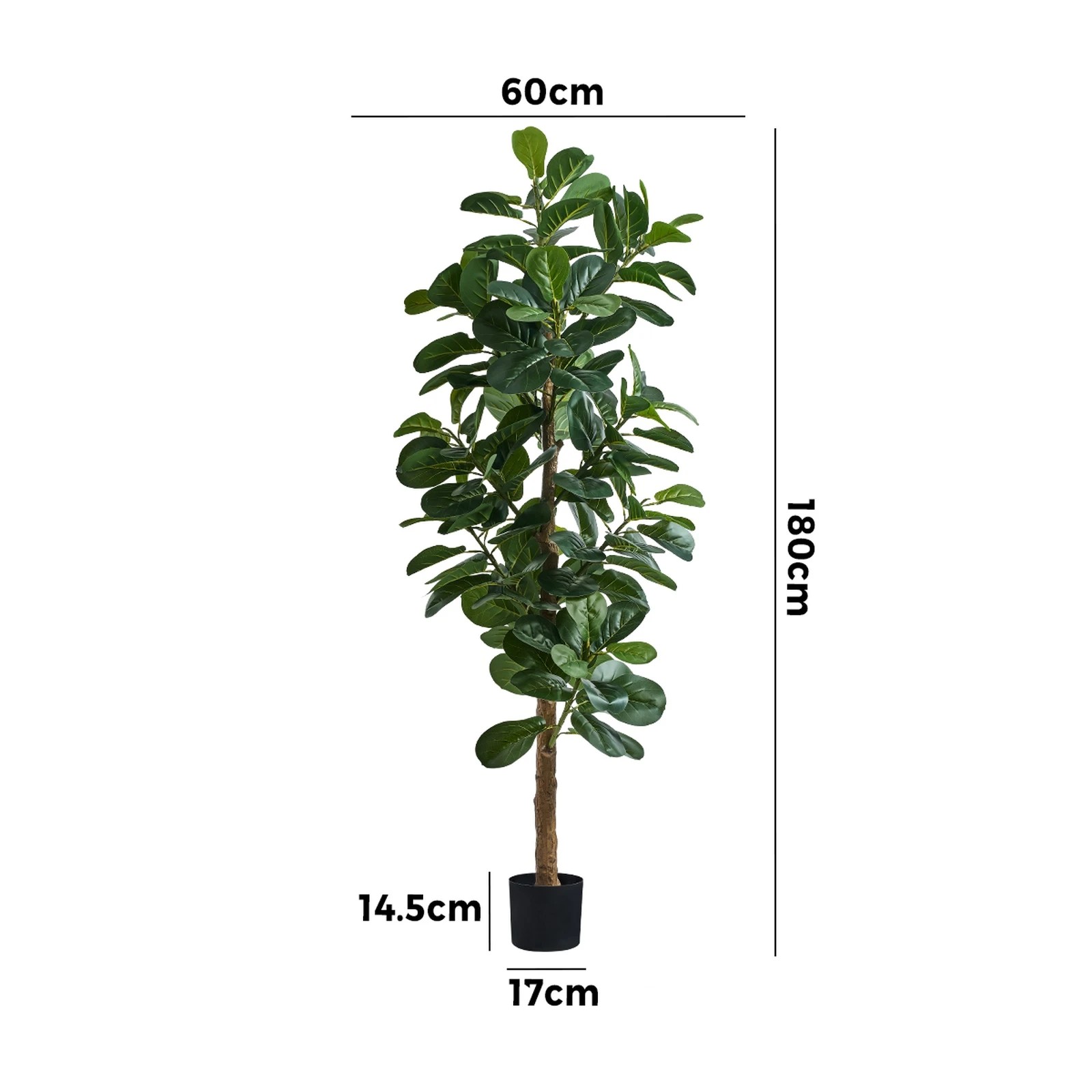 2 Livsip 180cm Artificial Fiddle Leaf Fig Tree - Green, 2 of 10