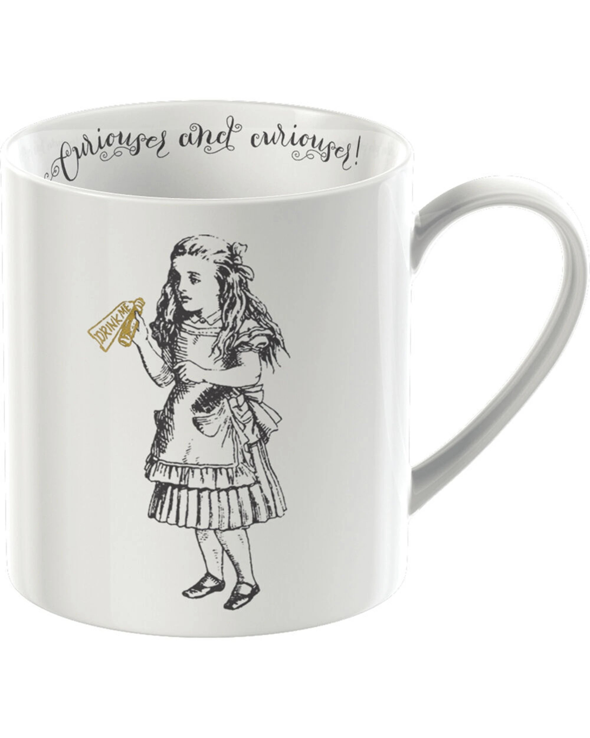 2 Mikasa 2PK V&A  Alice In Wonderland Coffee Drinking Mug Fine China Set 350mL - Alice - White, 2 of 6