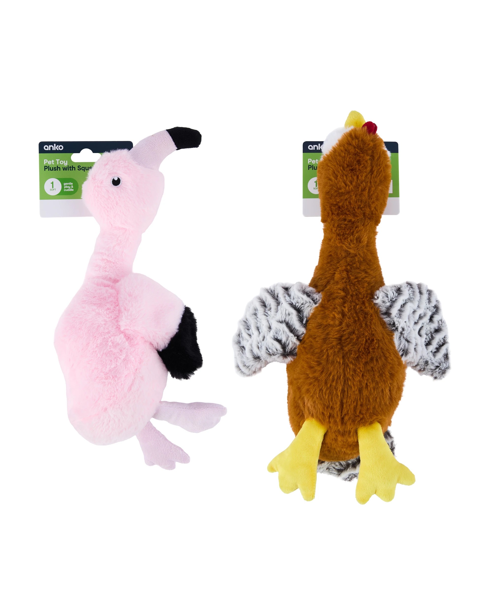 4 Pet Chicken/Flamingo Plush Toy - Assorted, 4 of 4