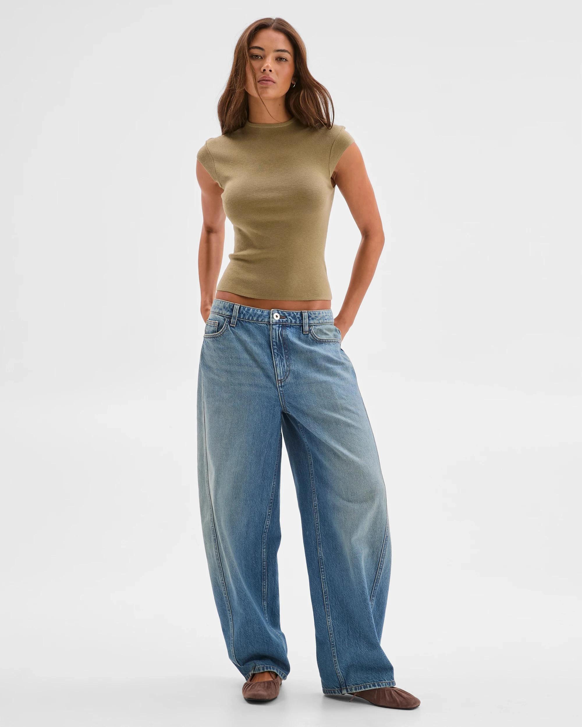 7 Lily Loves Cap Sleeve Knit Top SOFT KHAKI, 7 of 7