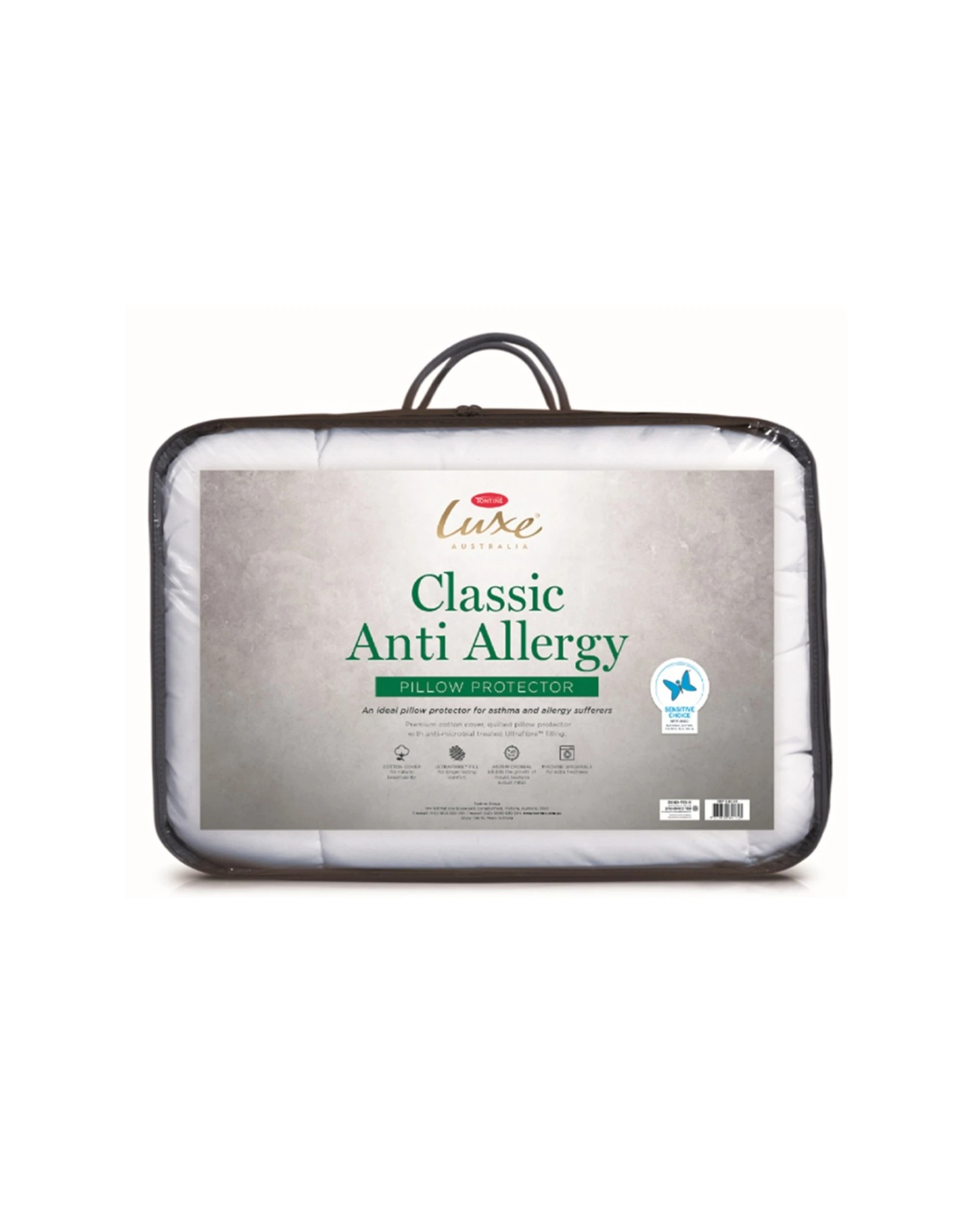 1 Tontine Luxe Classic Anti-Allergy Pillow Protector 1pc - White, 1 of 4