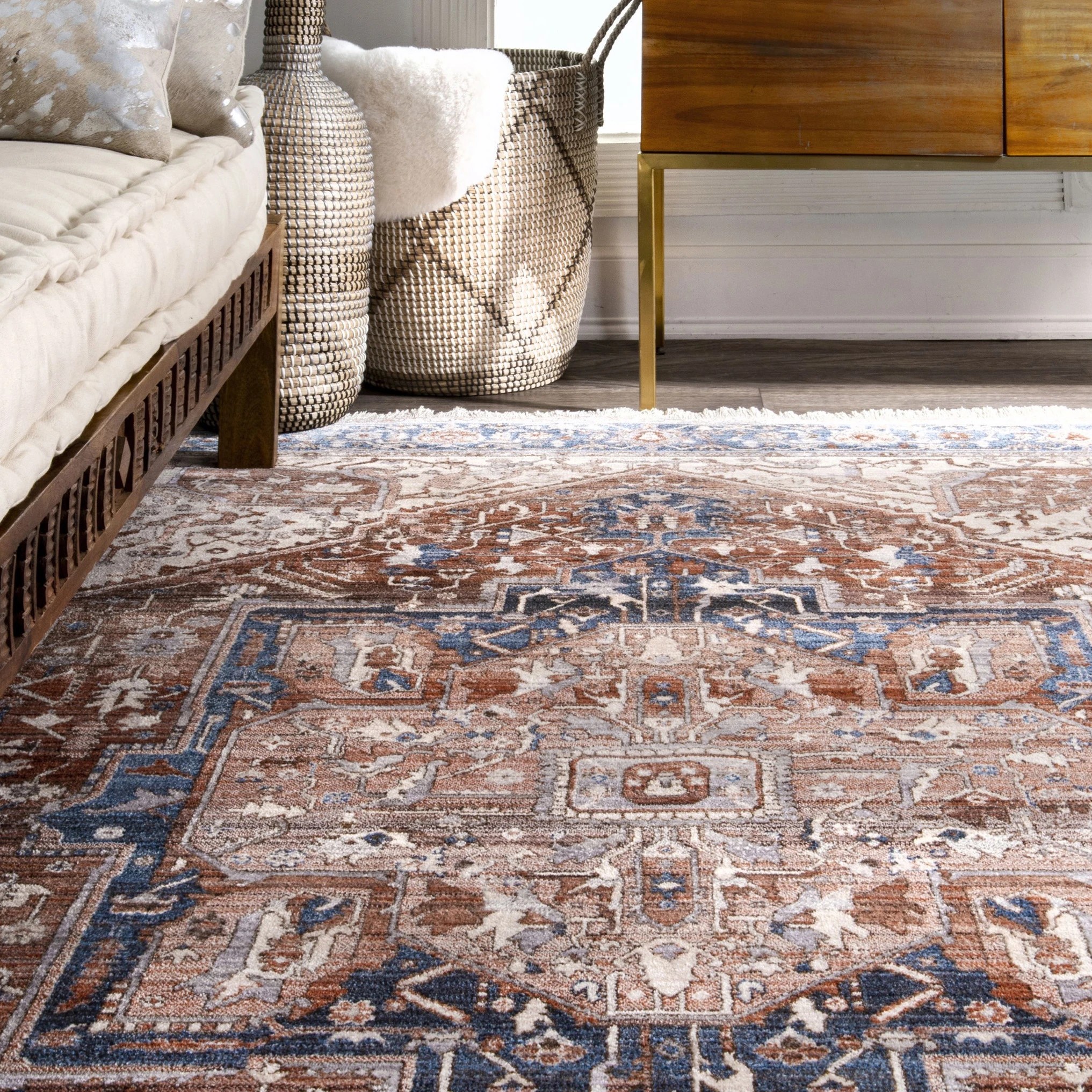 6 Common Ground Rugs Anatolia 310x240cm - Extra Large Power Loomed Floor Rug - Brown, 6 of 8