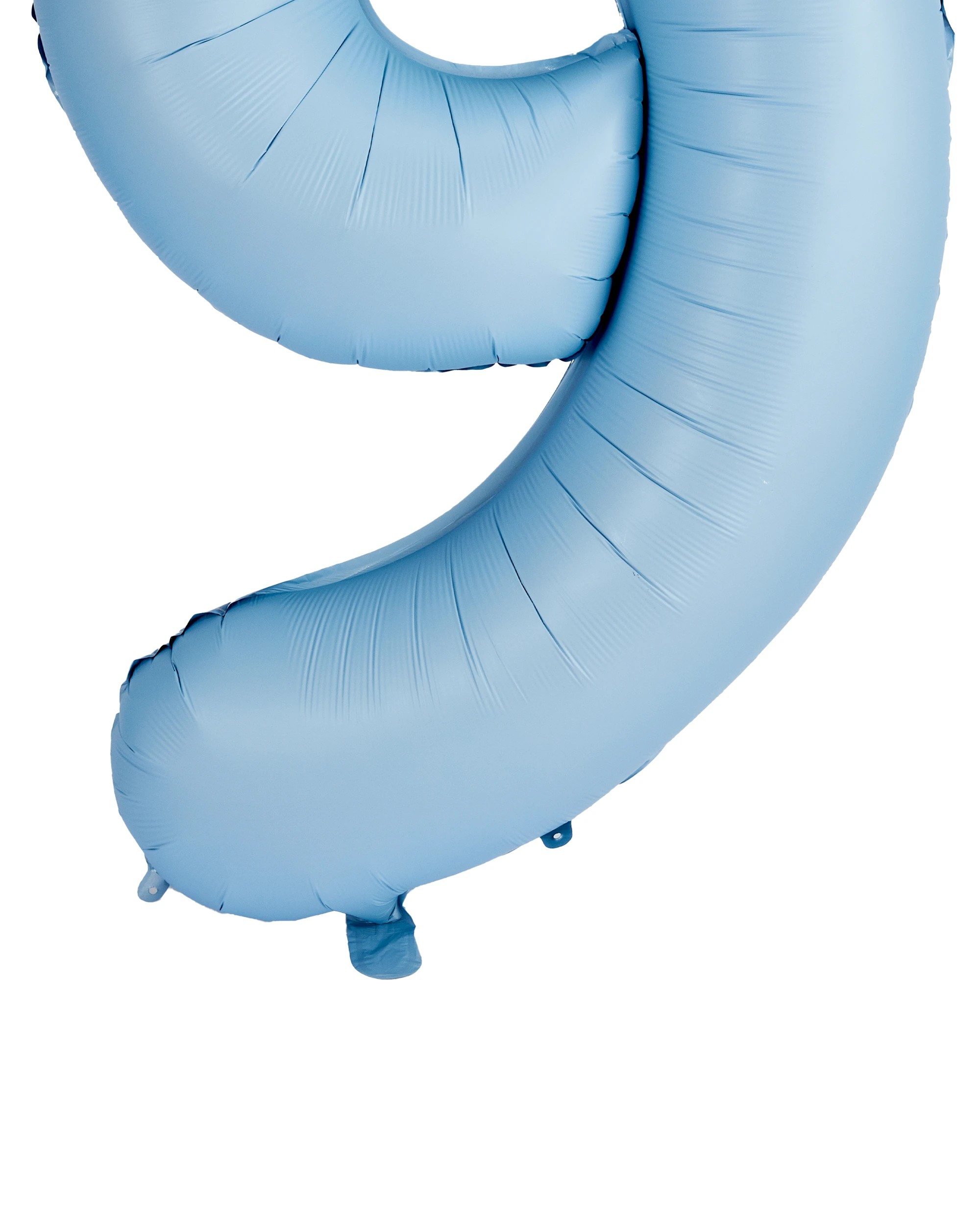 3 Giant Matte Blue Number 9 Foil Balloon, 3 of 5